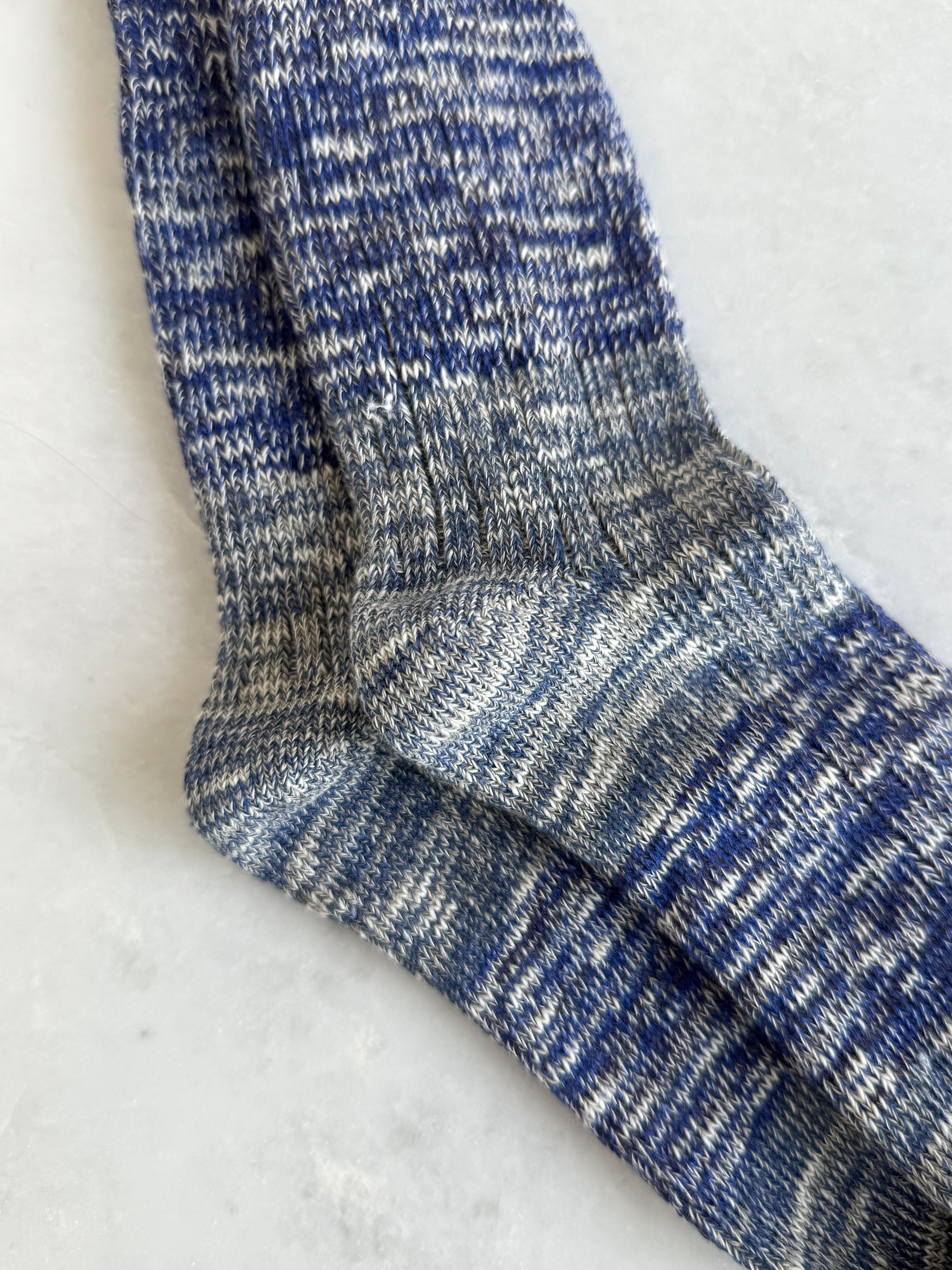 Dark & Light Blue Melange Socks