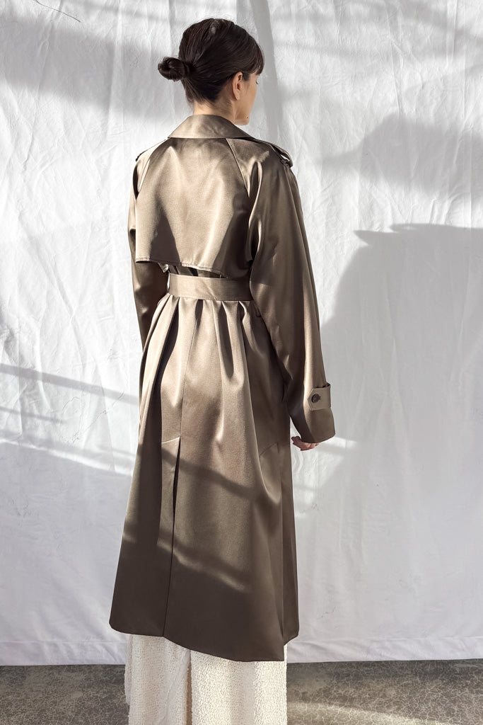 Maggie Silk Trench Coat
