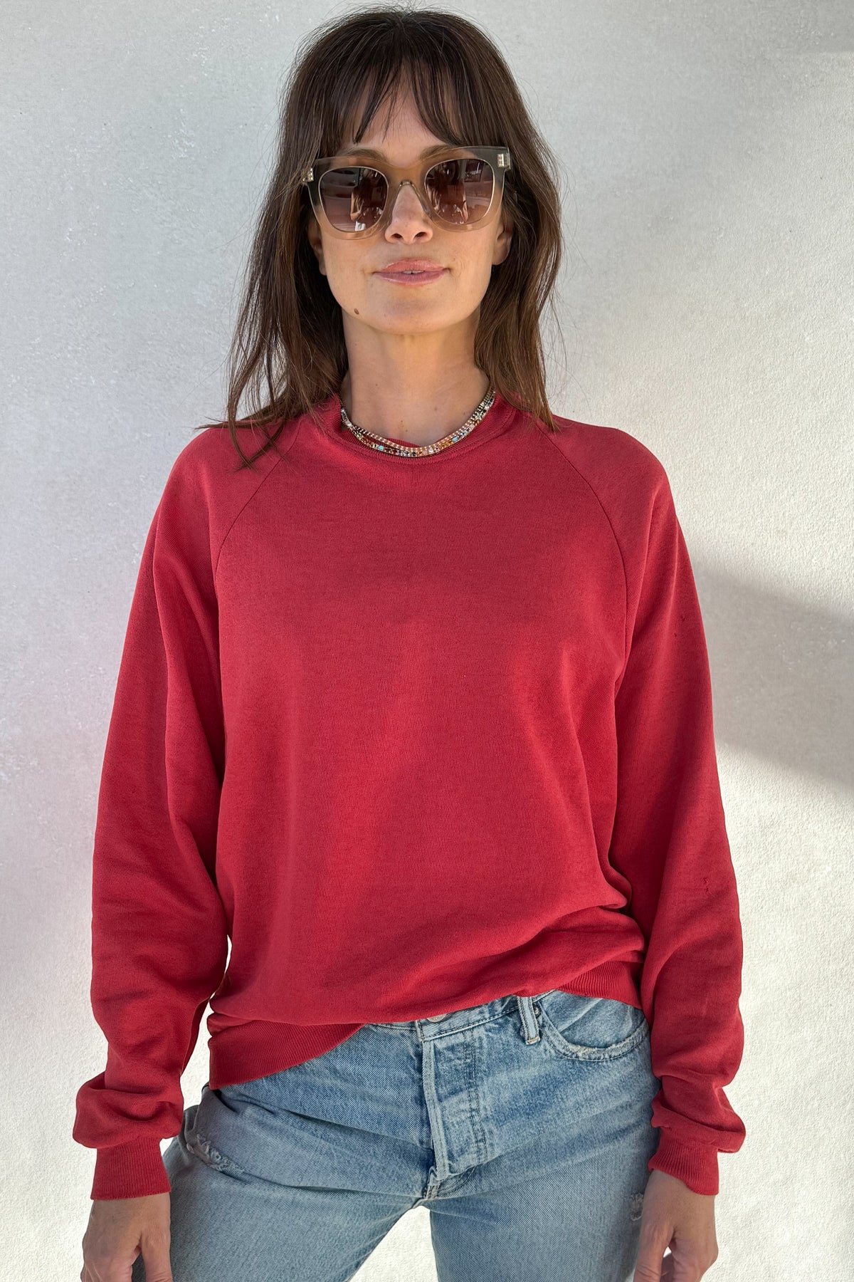 ILY Sweatshirt - Red & Light Blue S