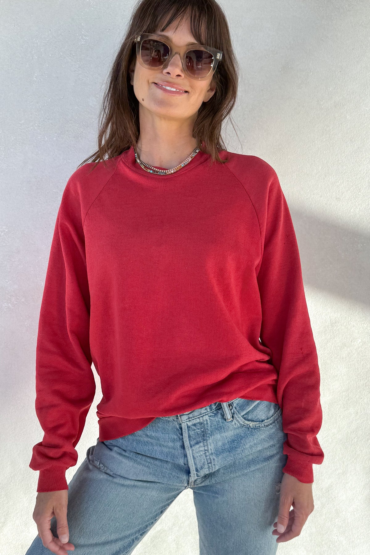 ILY Sweatshirt - Red & Light Blue S