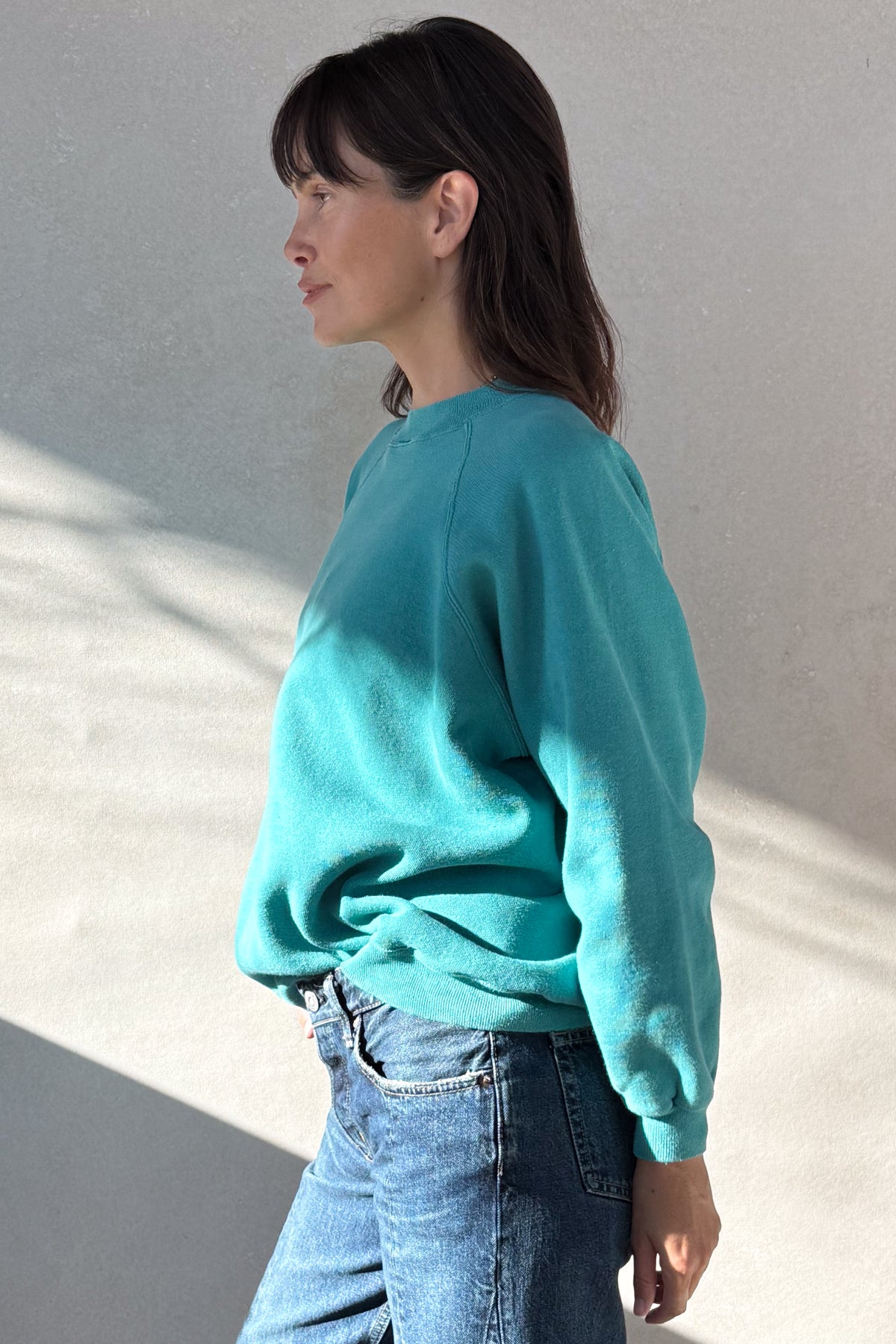 ILY Sweatshirt - Turquoise & Light Blue S/M