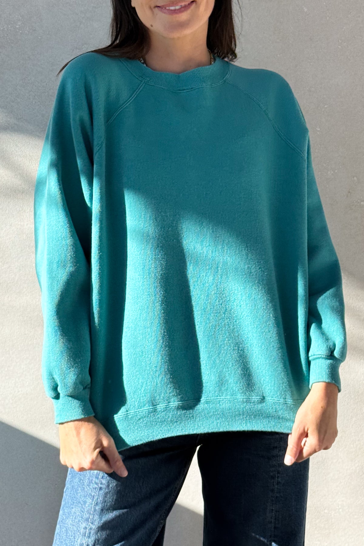 ILY Sweatshirt - Turquoise & Light Blue S/M