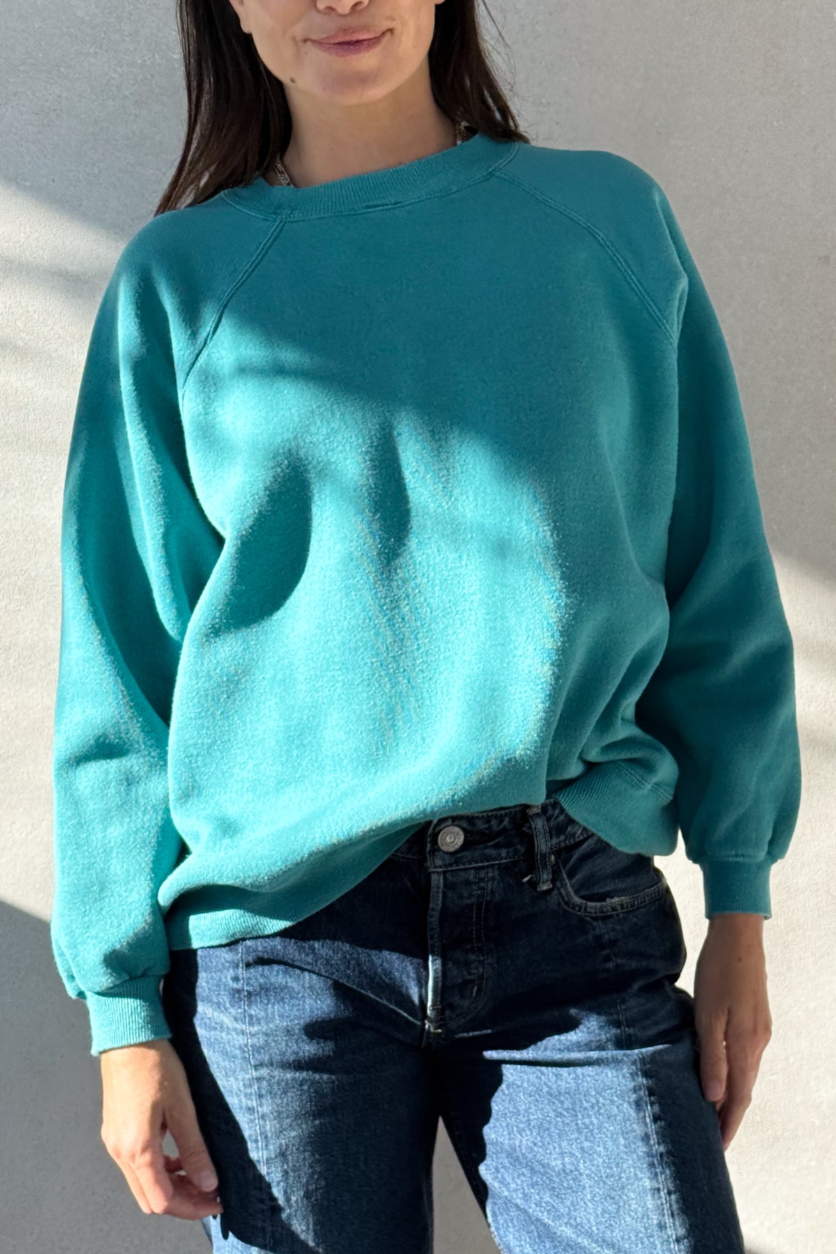 ILY Sweatshirt - Turquoise & Light Blue S/M