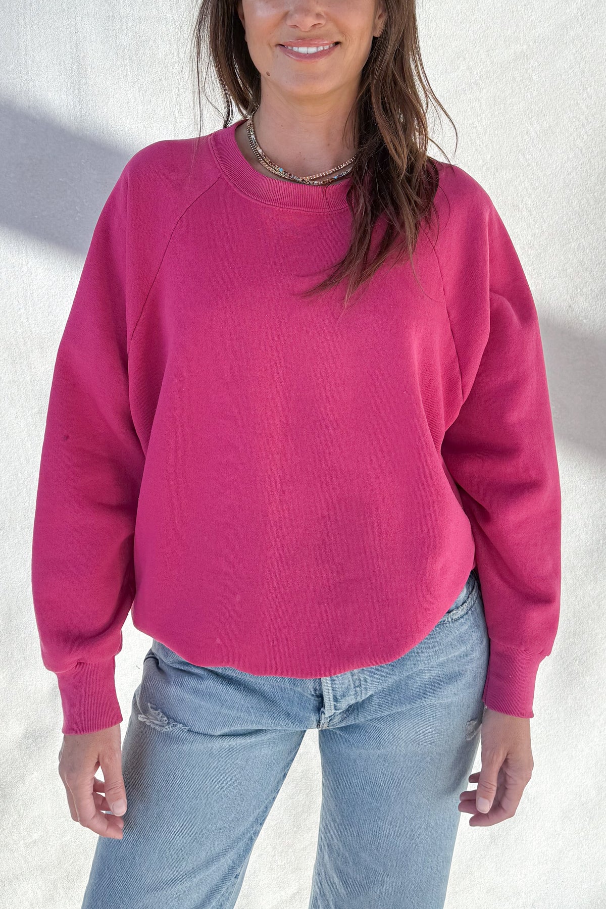 ILY Sweatshirt - Hot Pink & Light Blue S/M