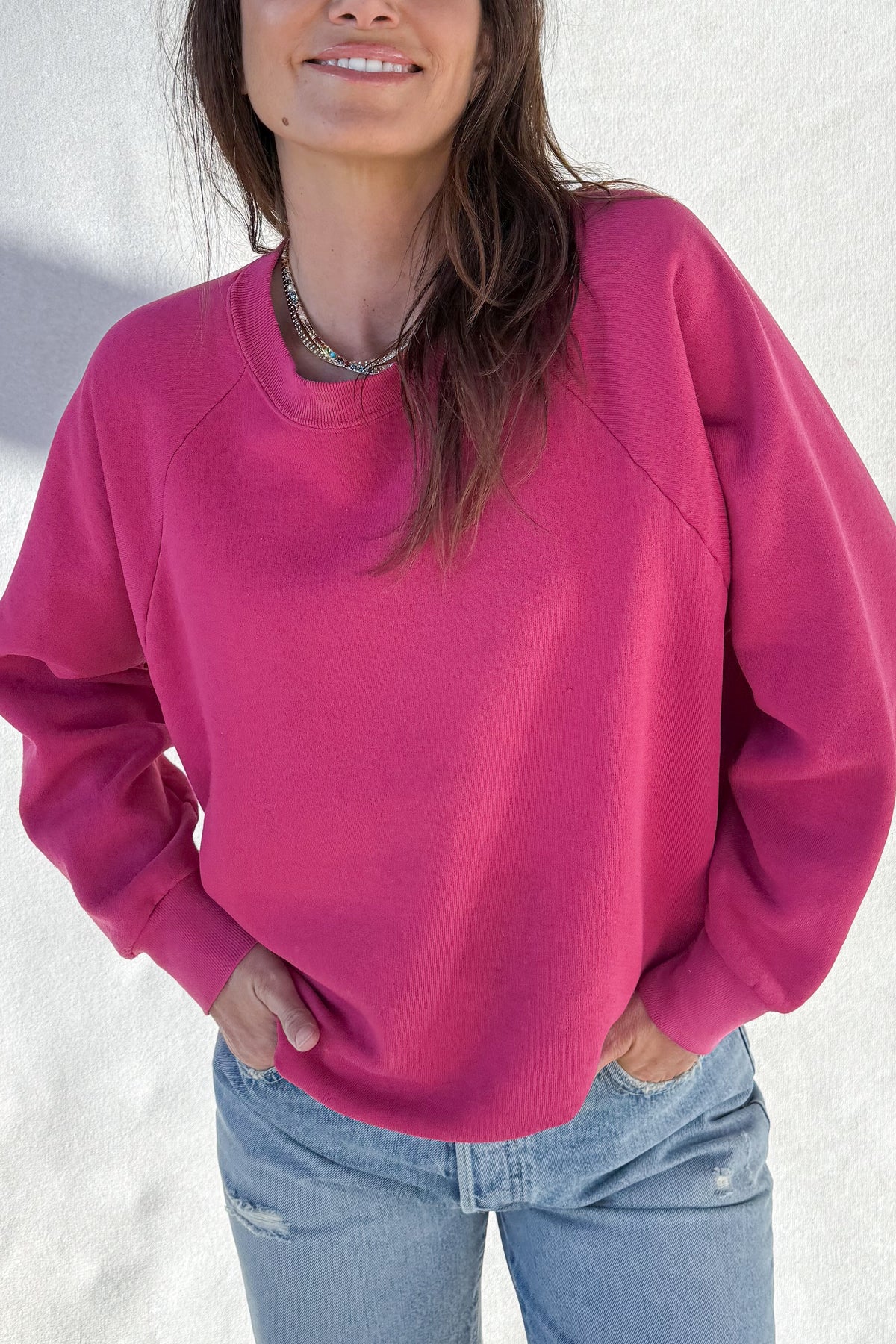 ILY Sweatshirt - Hot Pink & Light Blue S/M