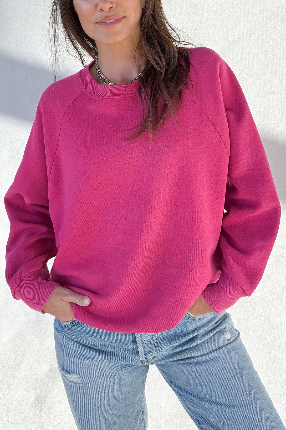 ILY Sweatshirt - Hot Pink & Light Blue S/M