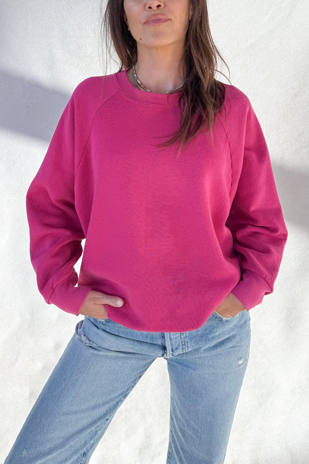 ILY Sweatshirt - Hot Pink & Light Blue S/M