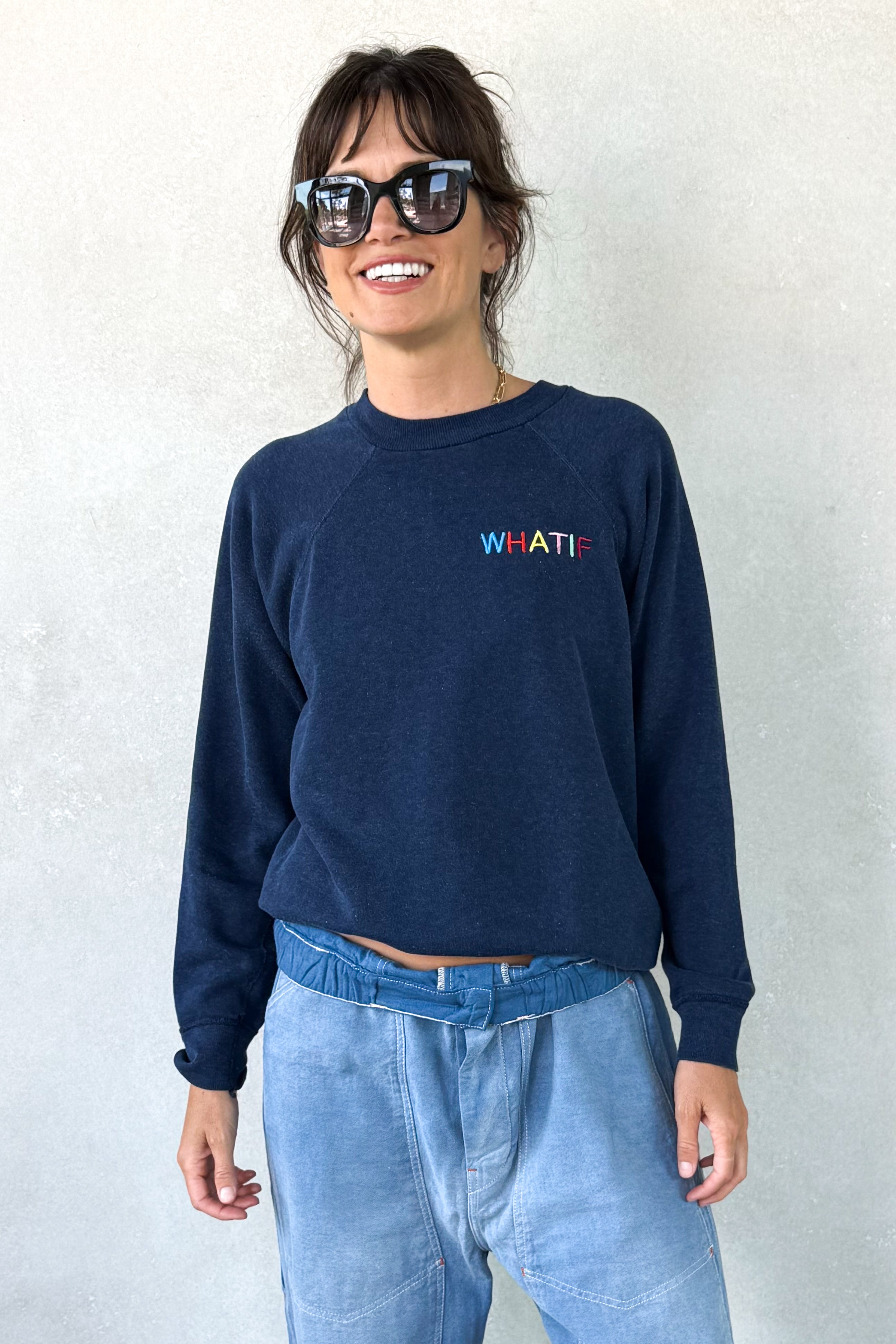 What If Sweatshirt - Navy XS/S