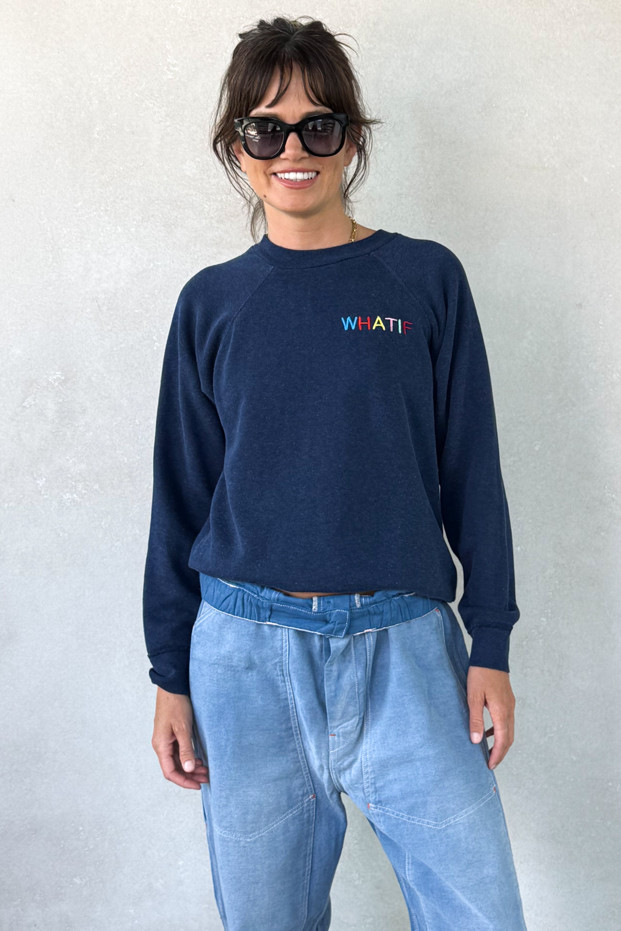 What If Sweatshirt - Navy XS/S