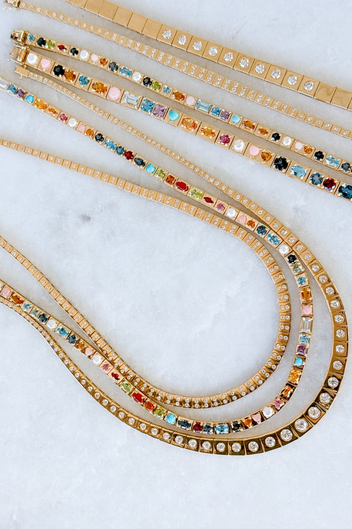 Riviere Diamond Tennis Necklace