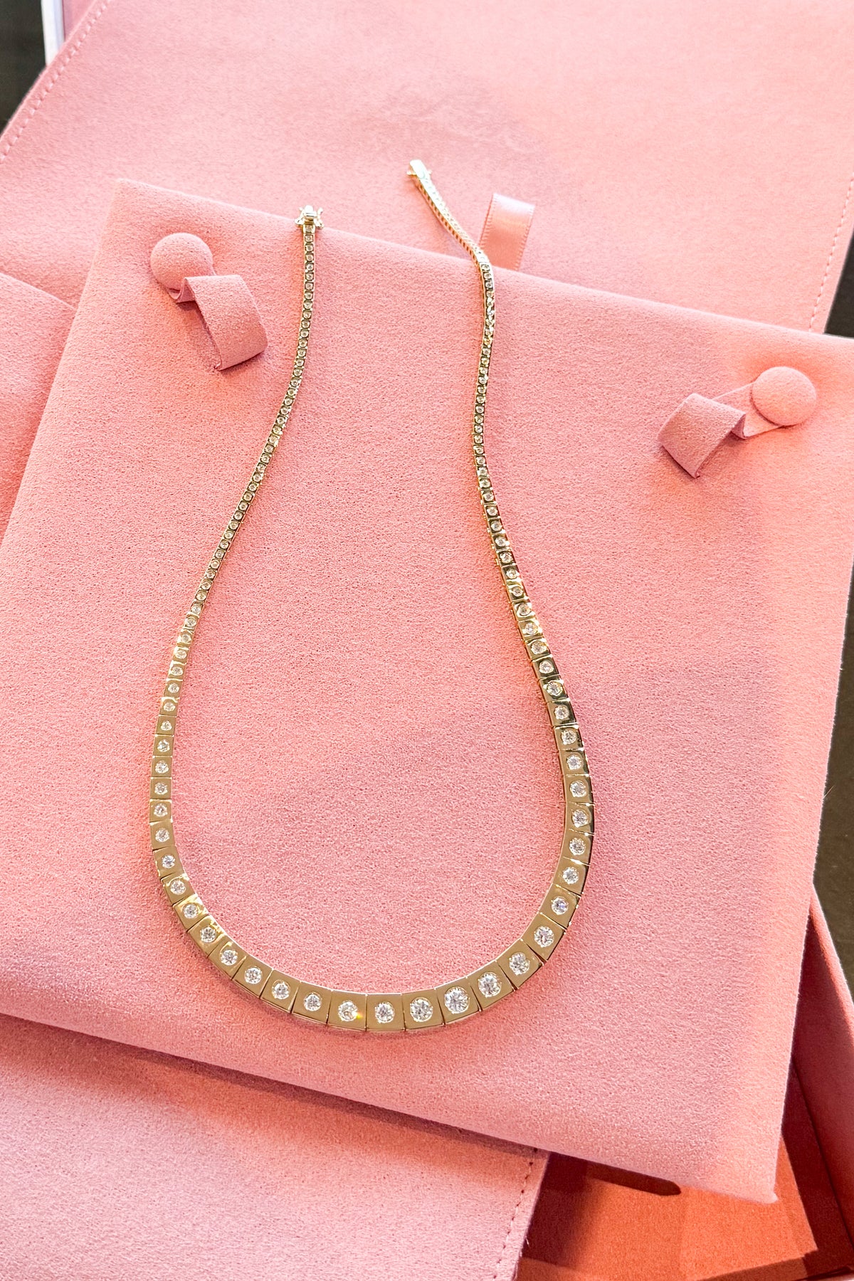 Riviere Diamond Tennis Necklace