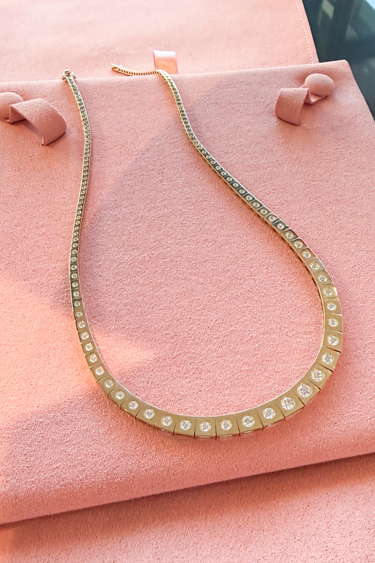 Riviere Diamond Tennis Necklace