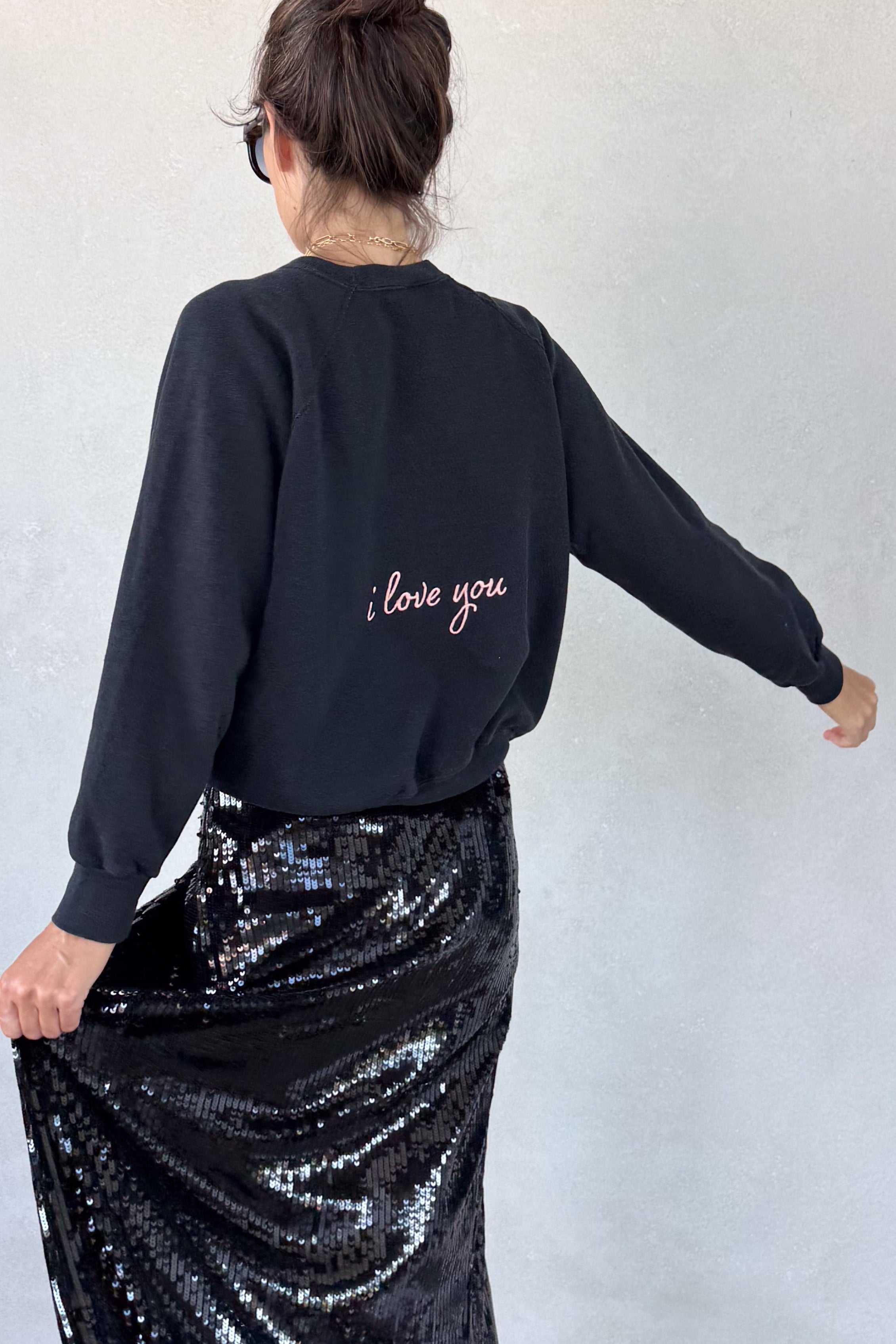 I Love You Sweatshirt - Black XS/S