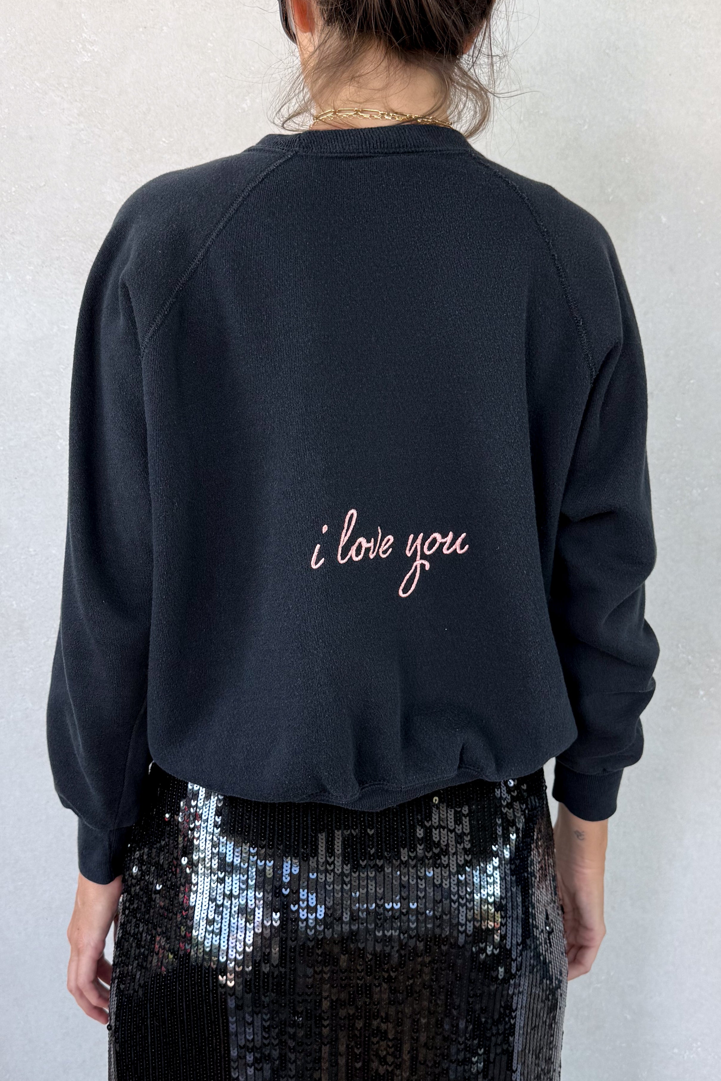 I Love You Sweatshirt - Black XS/S