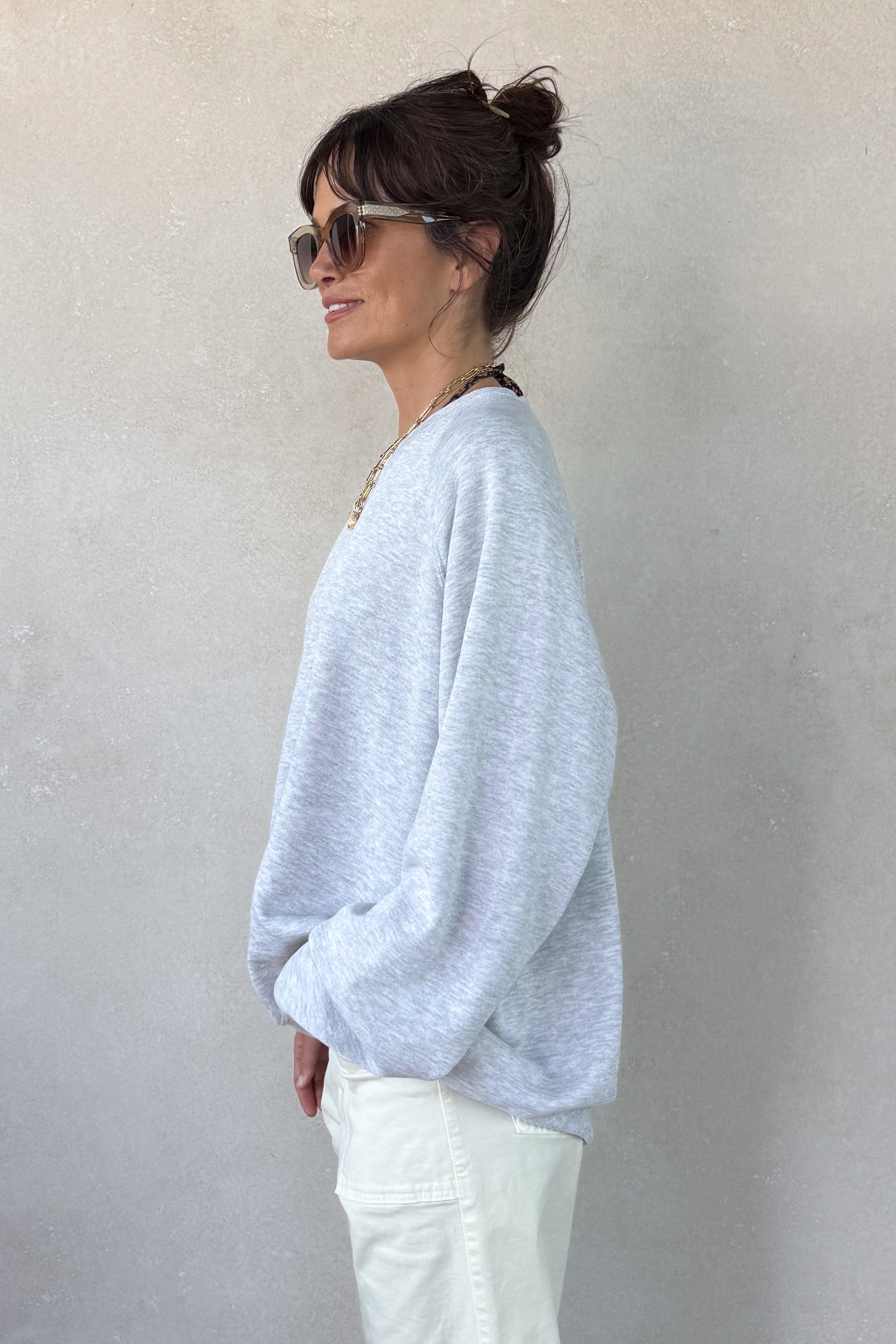 I Love You Sweatshirt - Light Heather Grey M/L