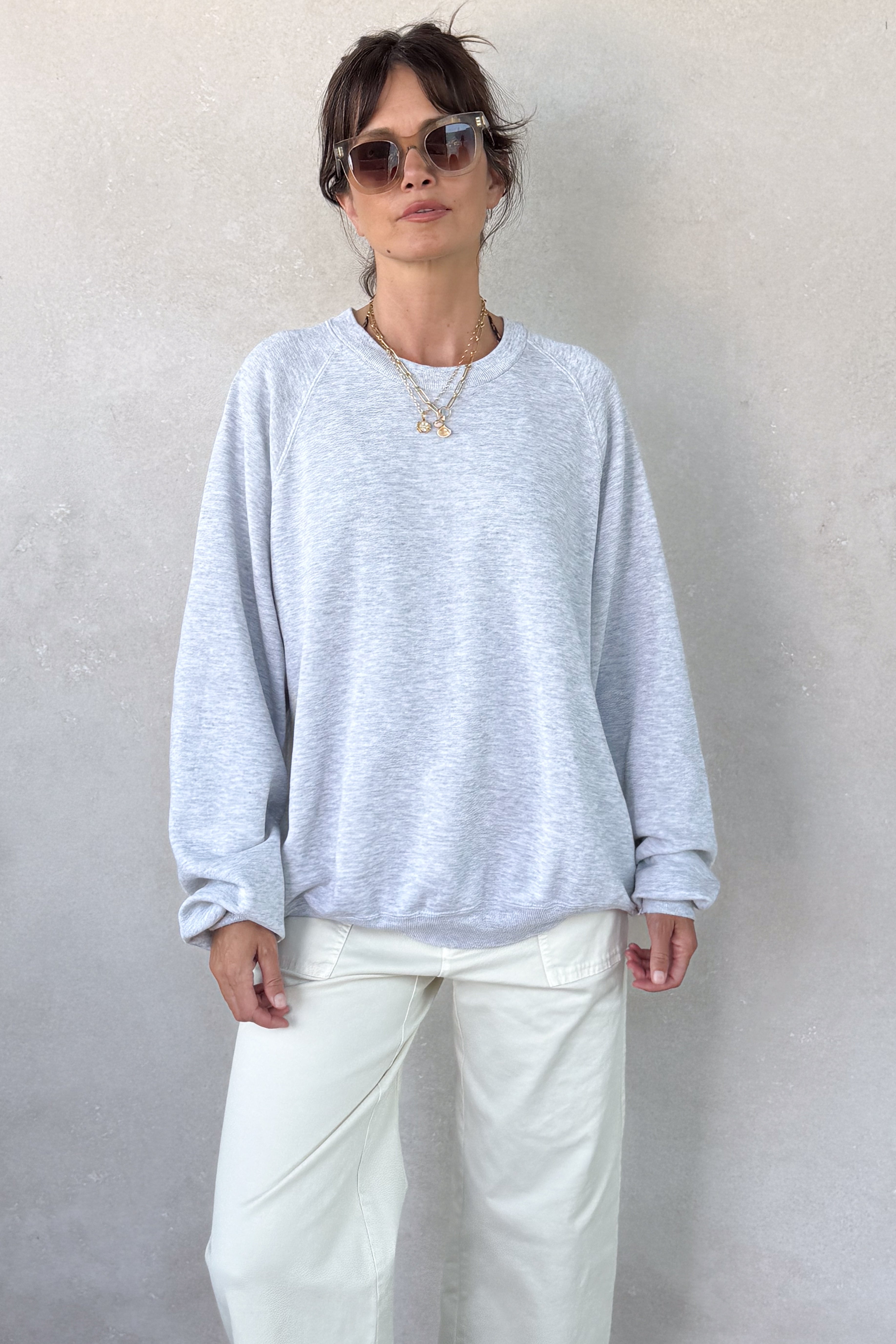 I Love You Sweatshirt - Light Heather Grey M/L