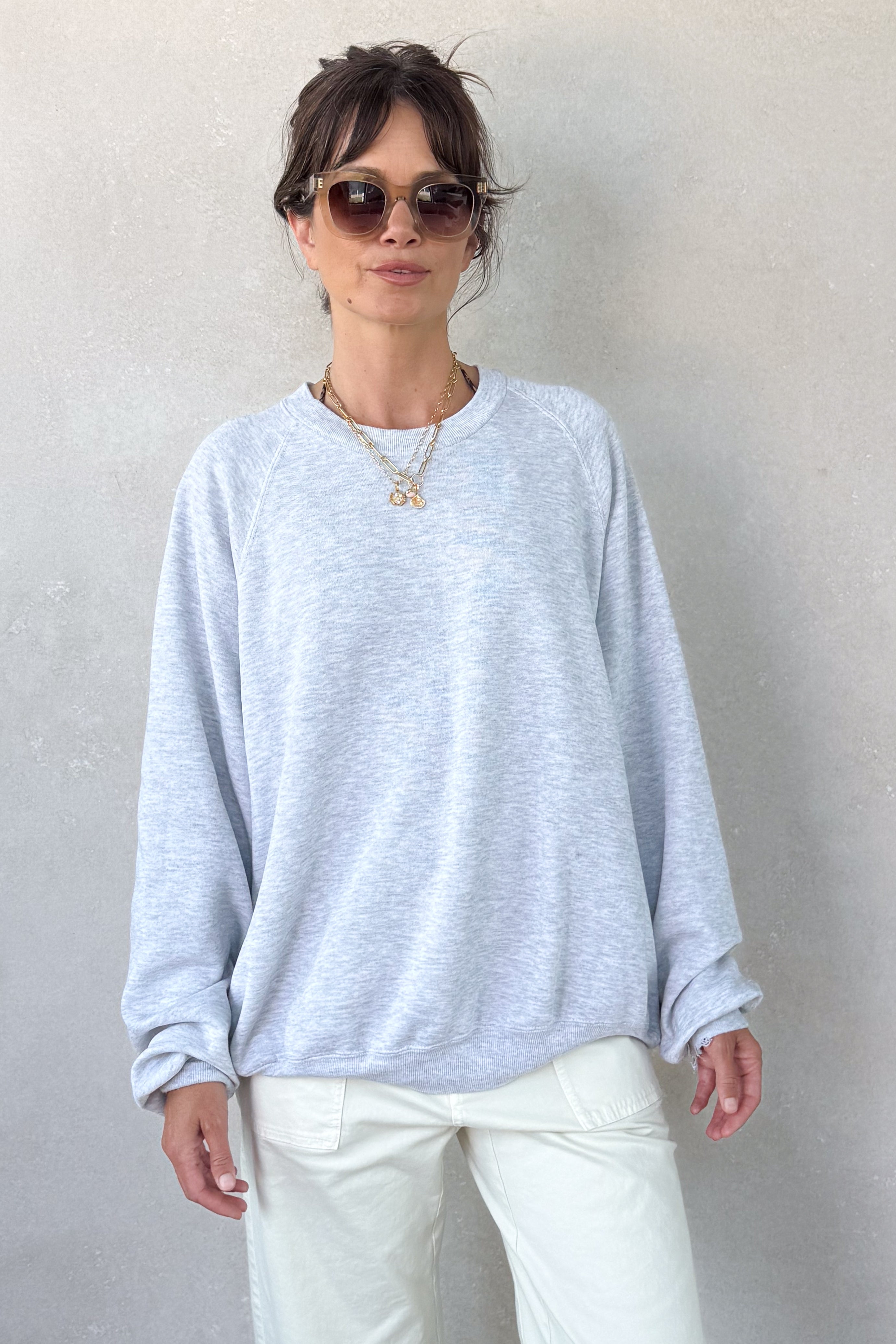 I Love You Sweatshirt - Light Heather Grey M/L