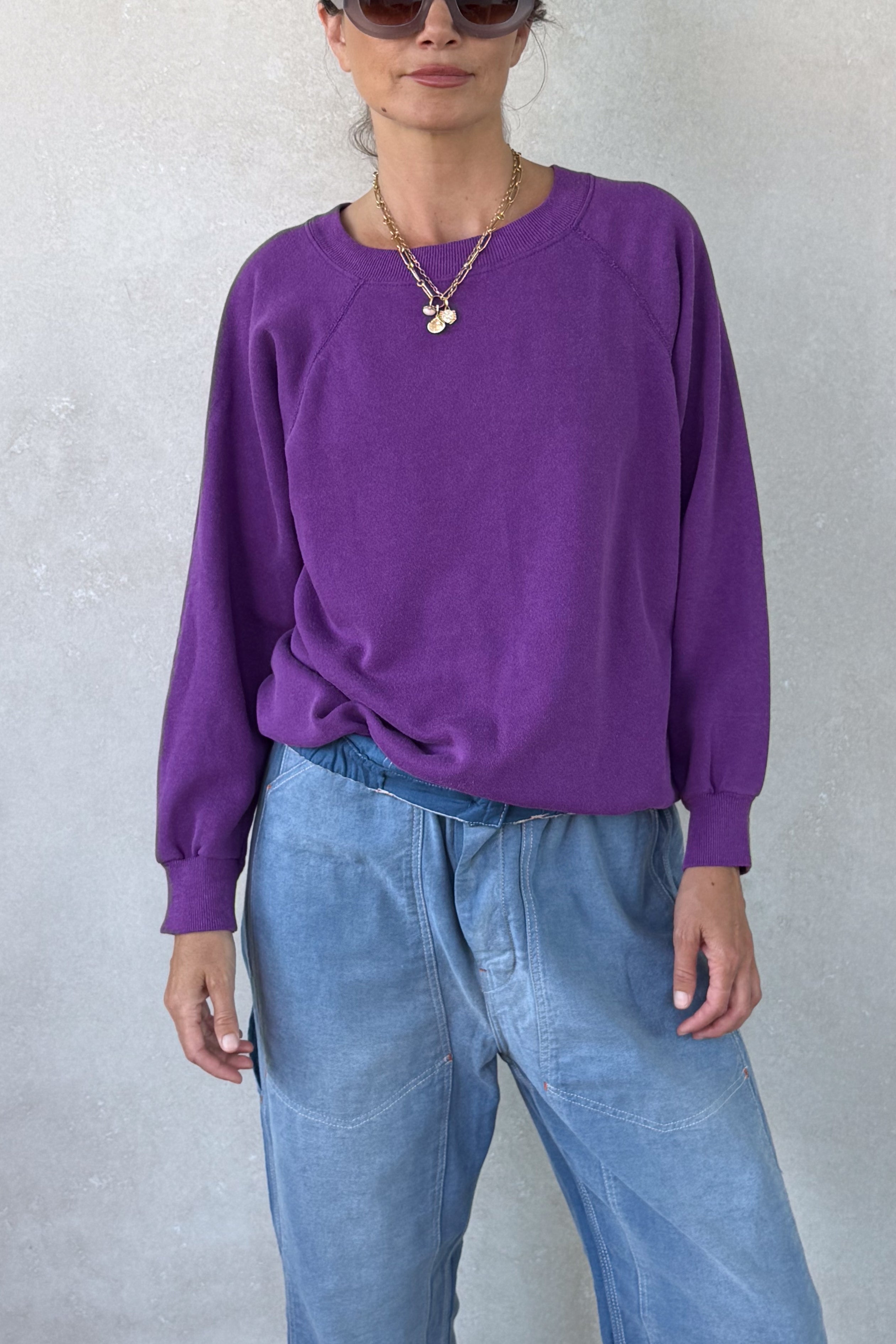 I Love You Sweatshirt - Purple S/M