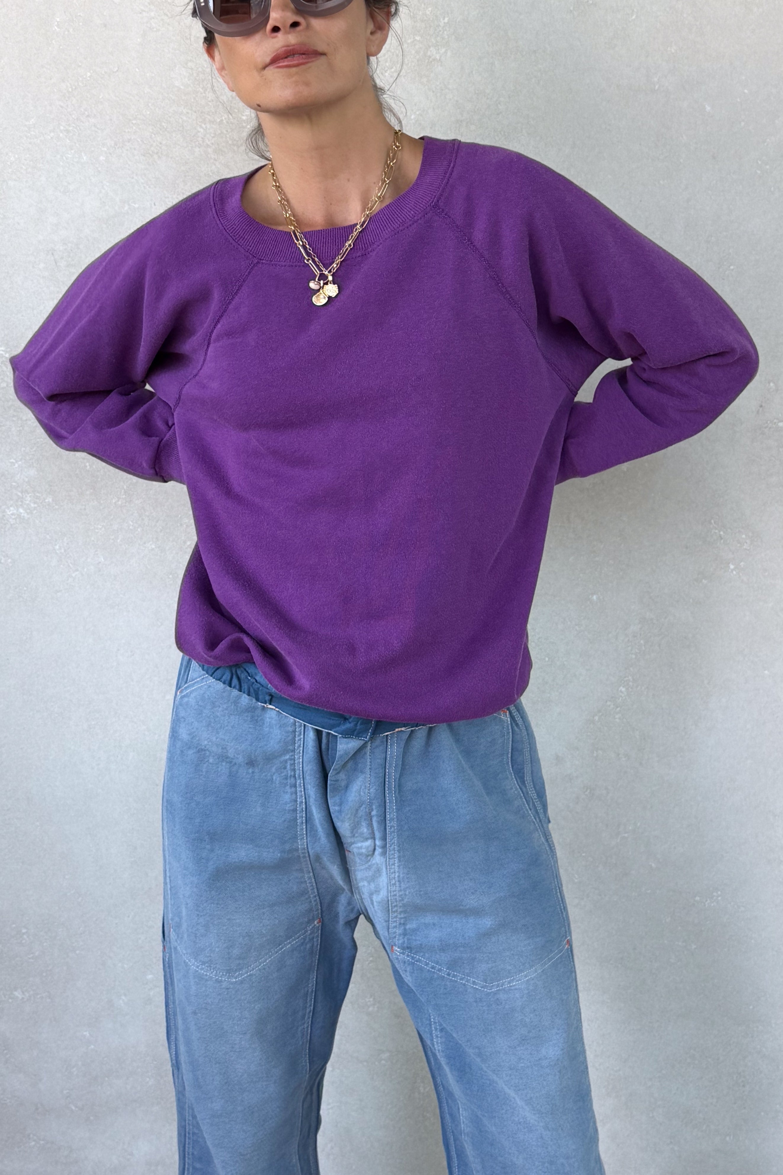 I Love You Sweatshirt - Purple S/M