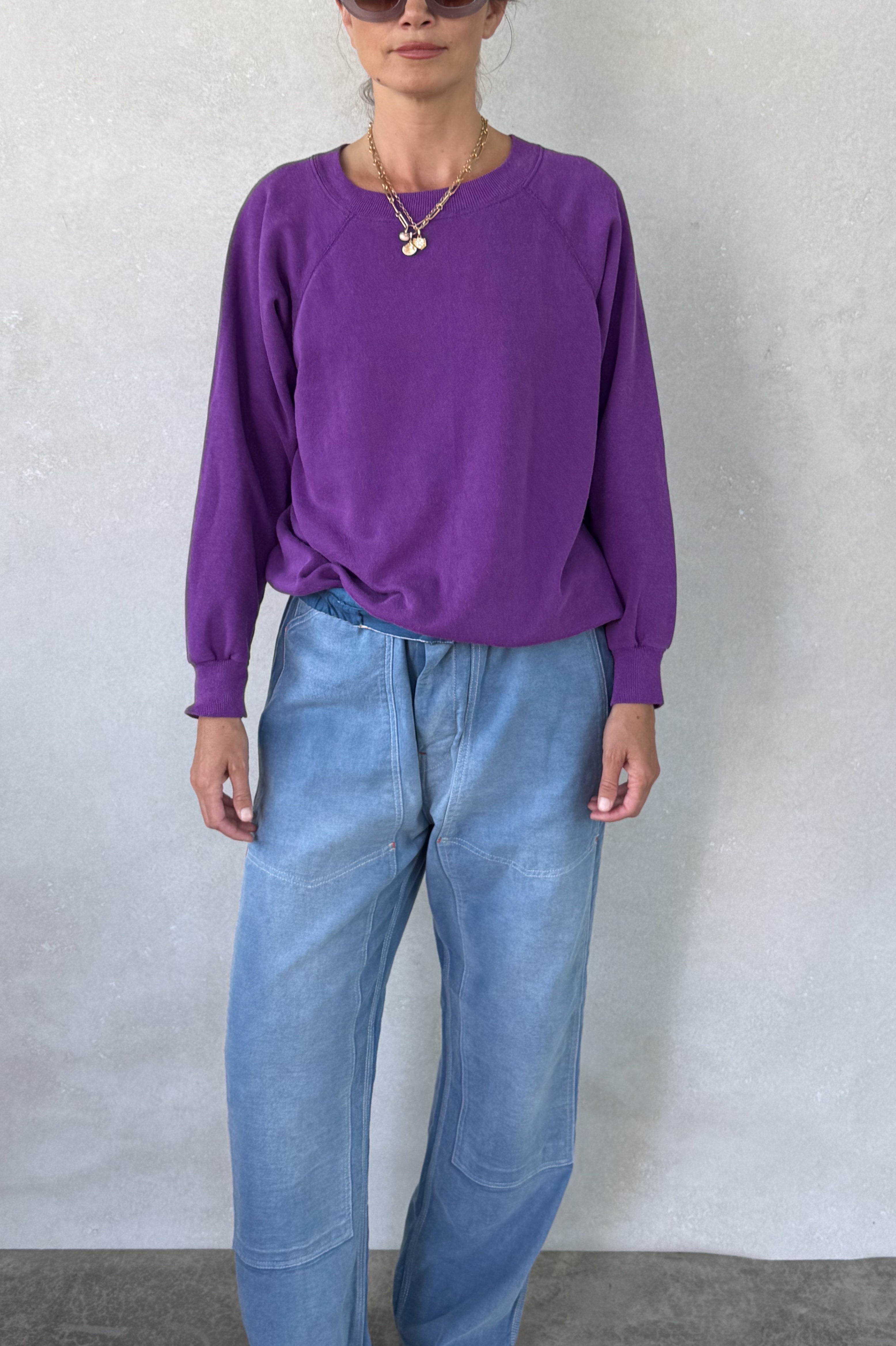 I Love You Sweatshirt - Purple S/M