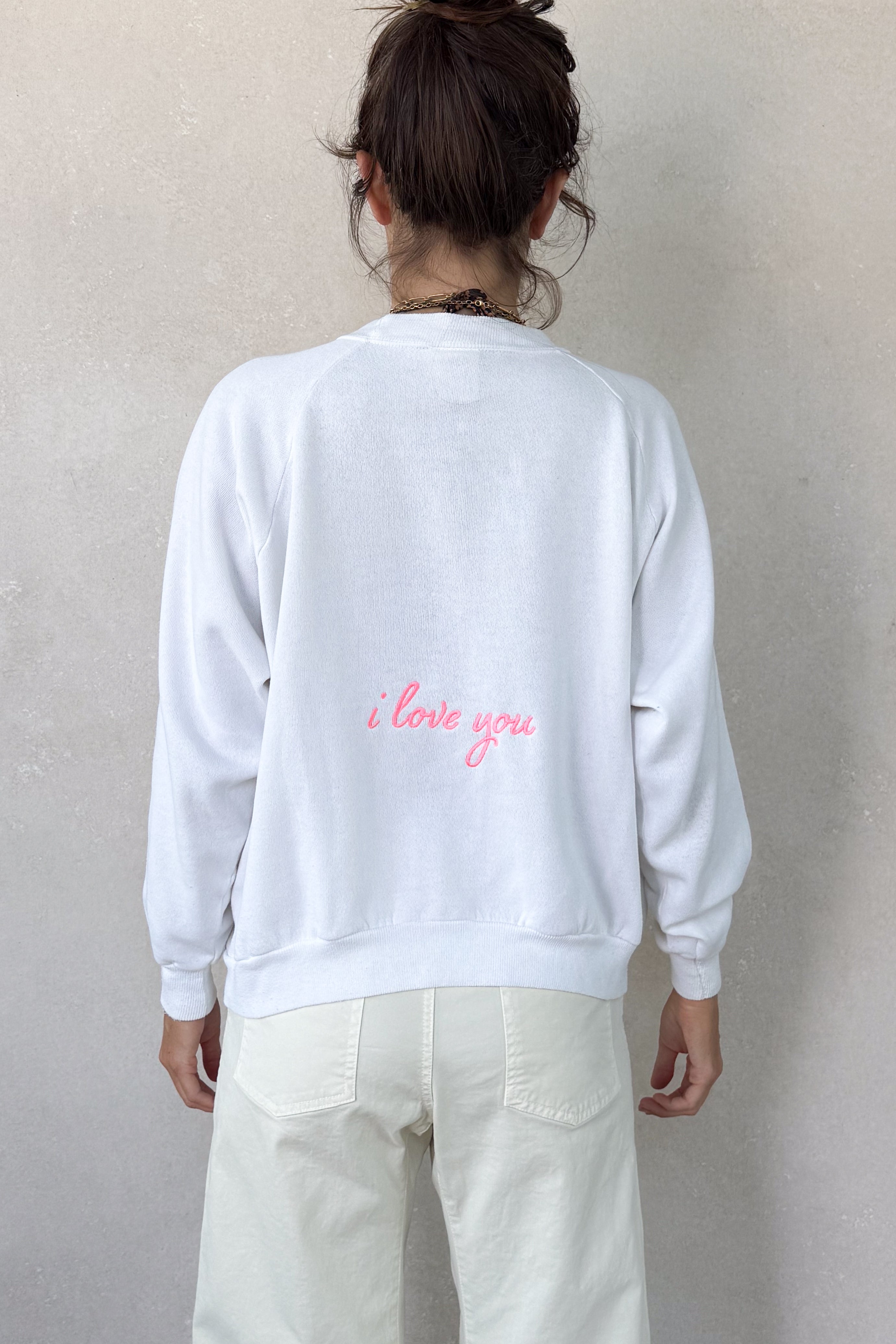 I Love You Sweatshirt - White XS/S