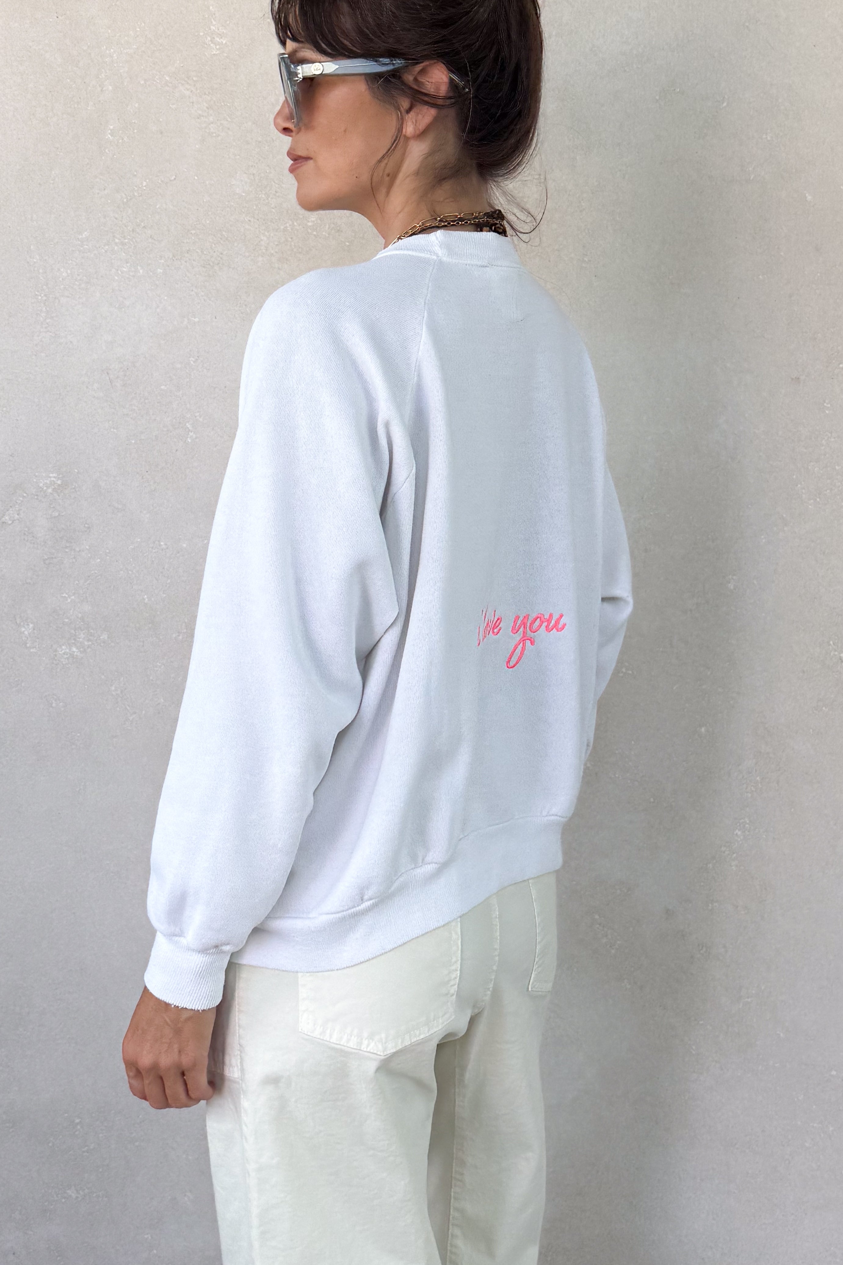 I Love You Sweatshirt - White XS/S