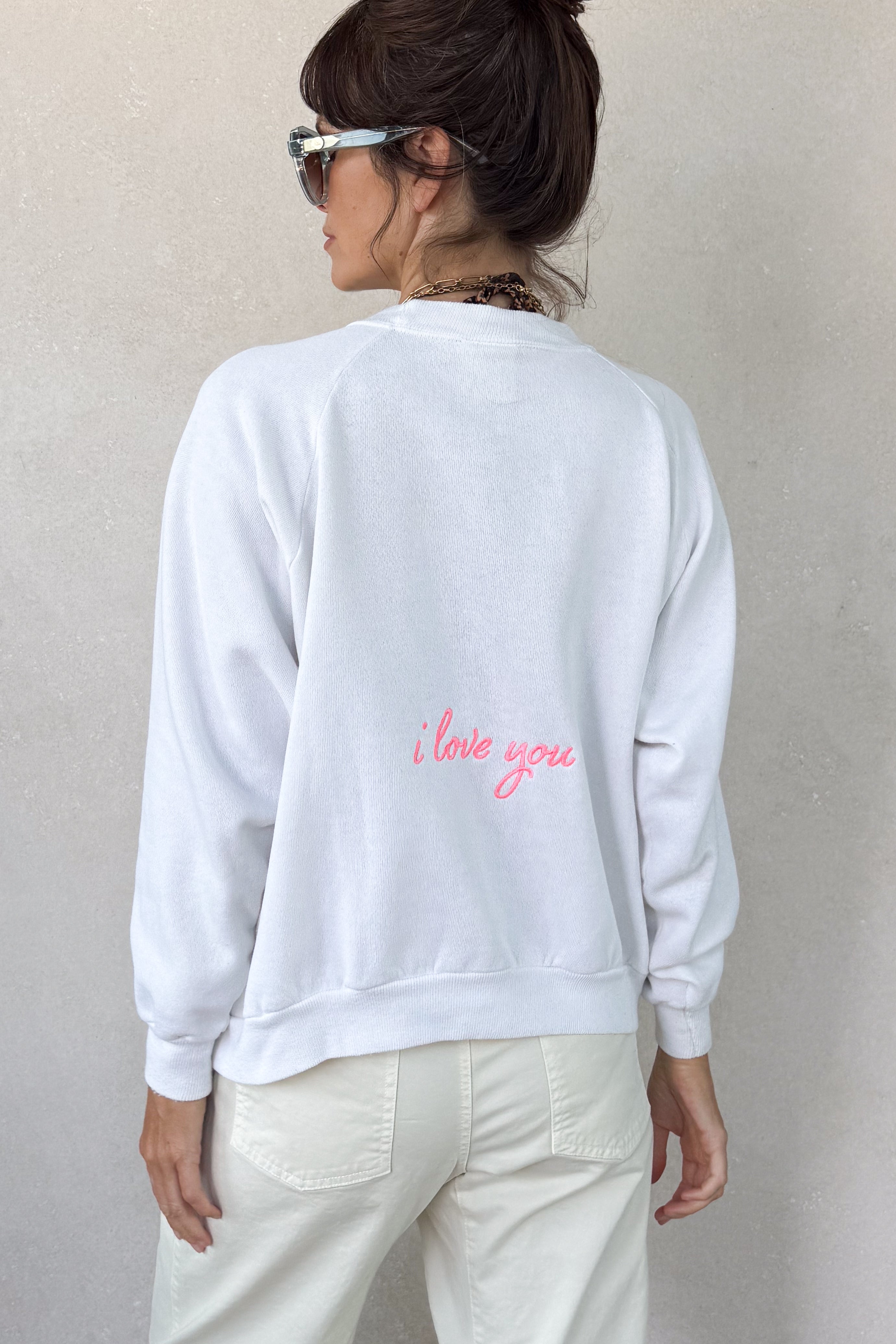 I Love You Sweatshirt - White XS/S