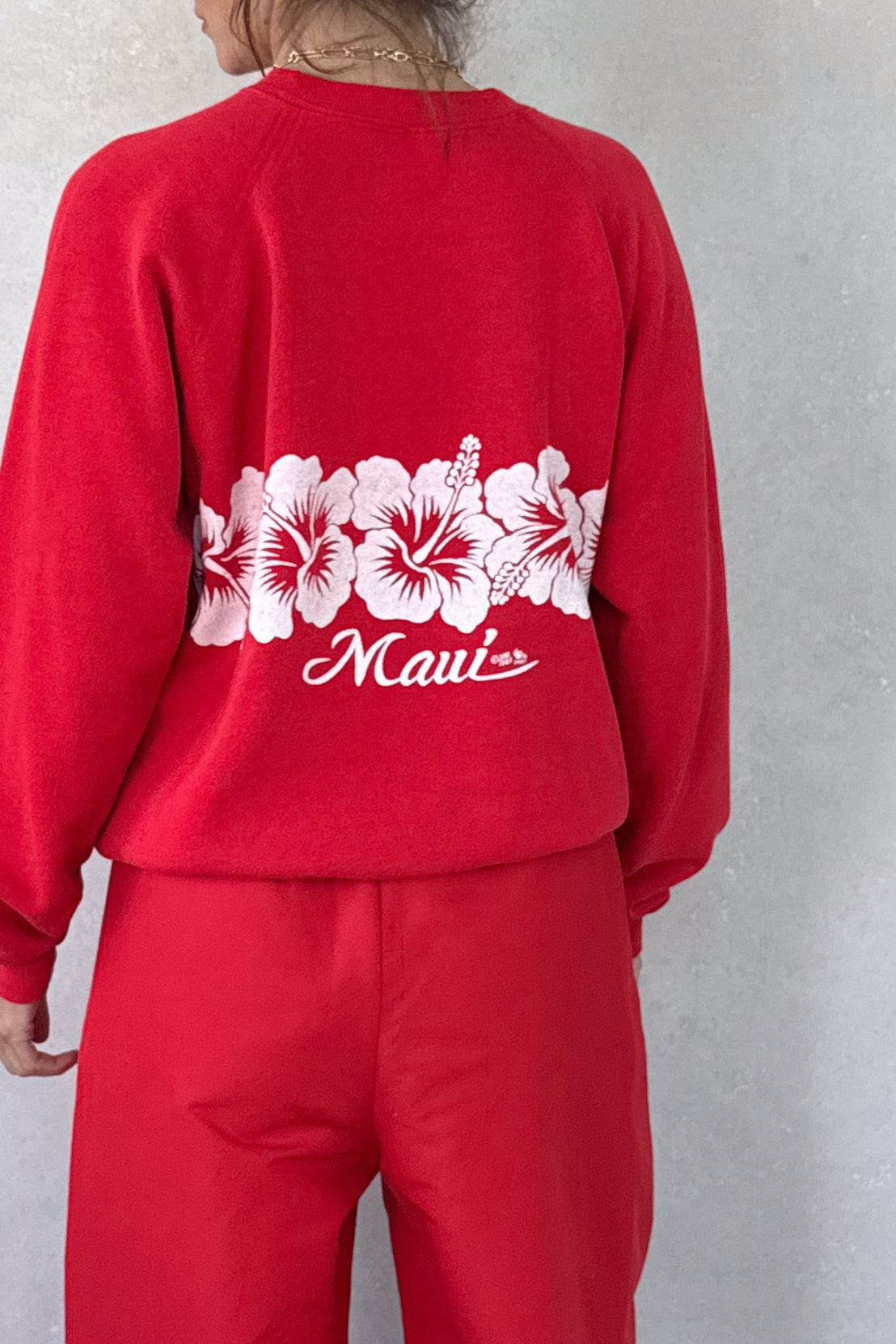 Tourist "Maui" Sweatshirt - Red XS/S