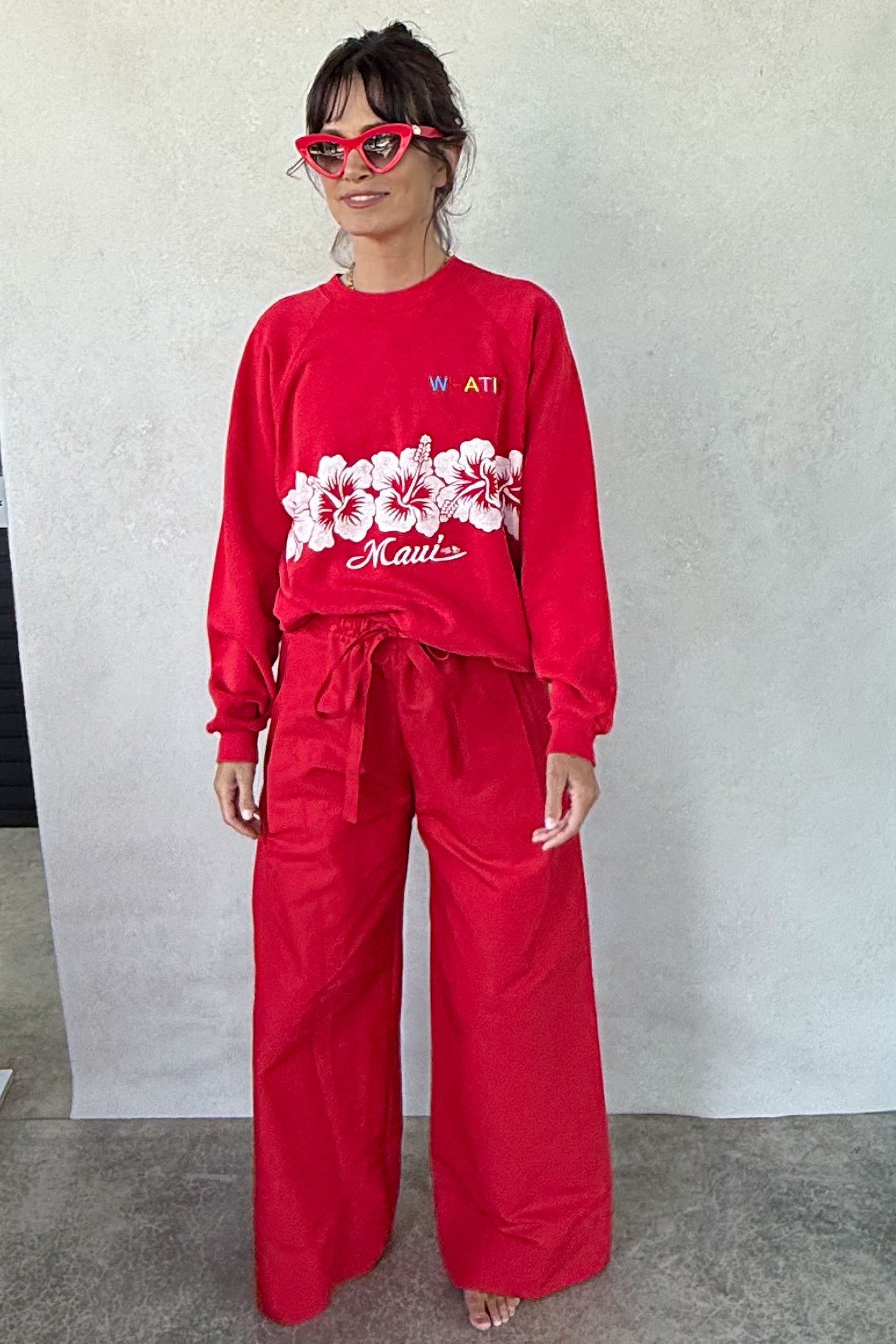 Tourist "Maui" Sweatshirt - Red XS/S