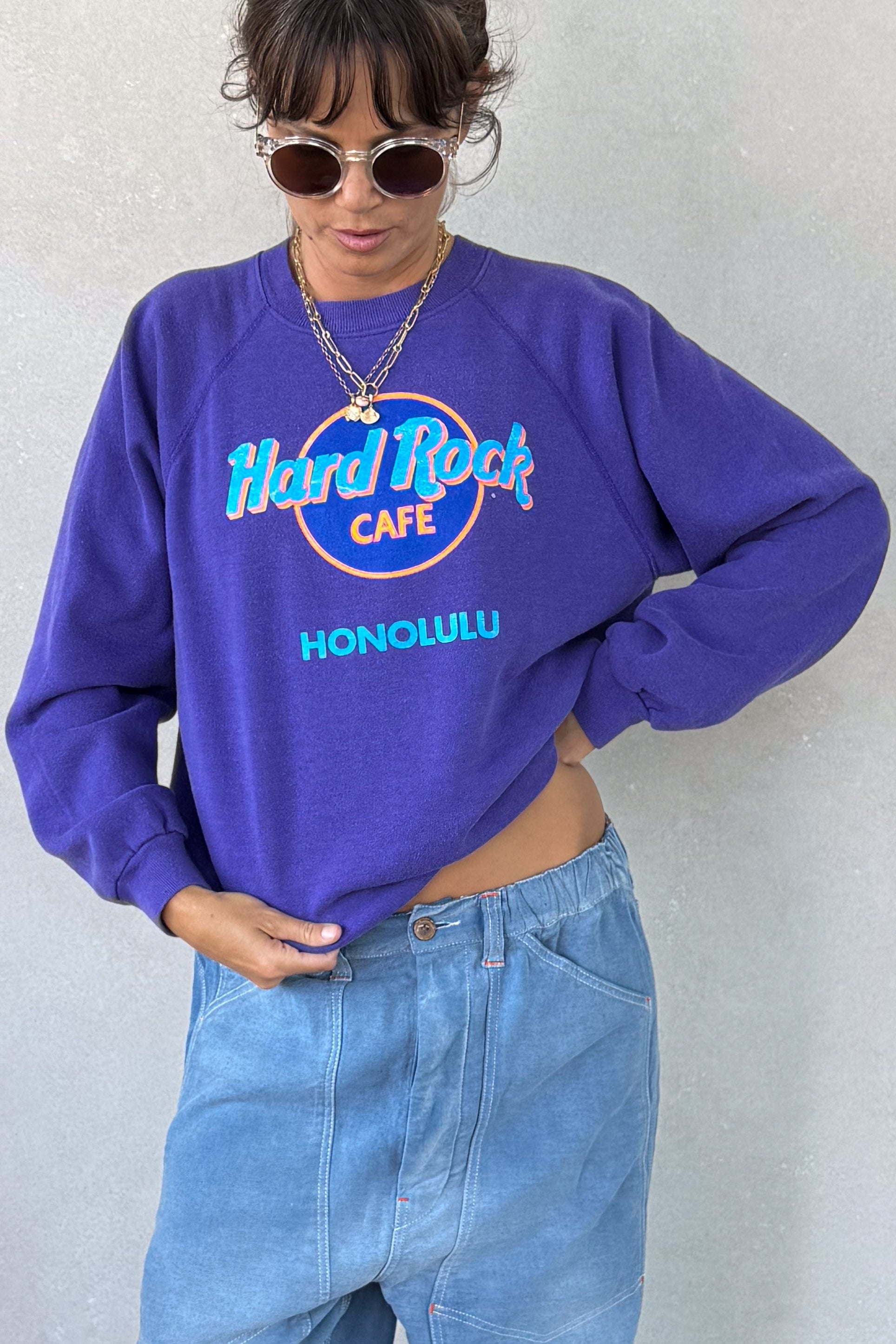 Tourist "Hard Rock" Sweatshirt - Purple S/M