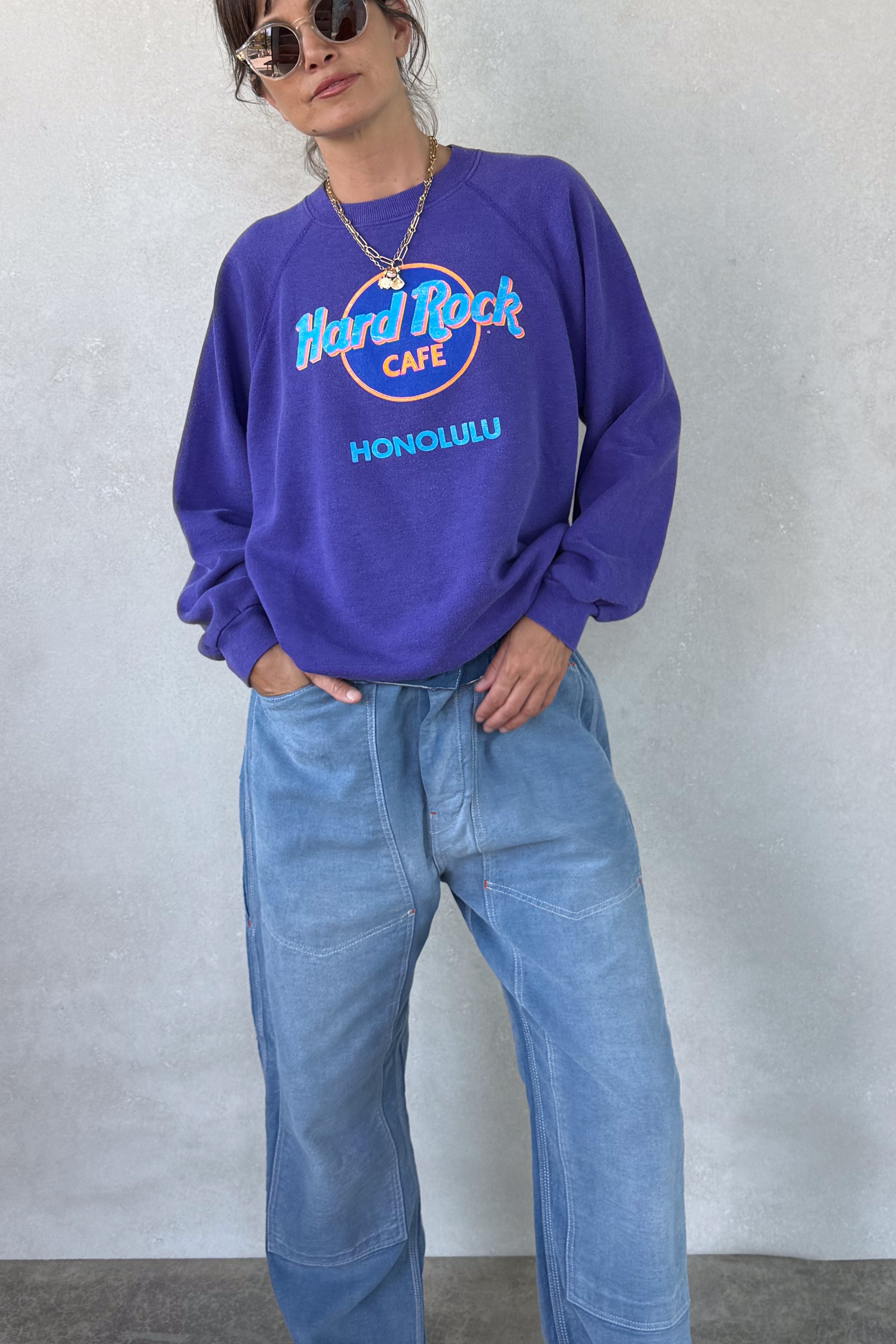Tourist "Hard Rock" Sweatshirt - Purple S/M