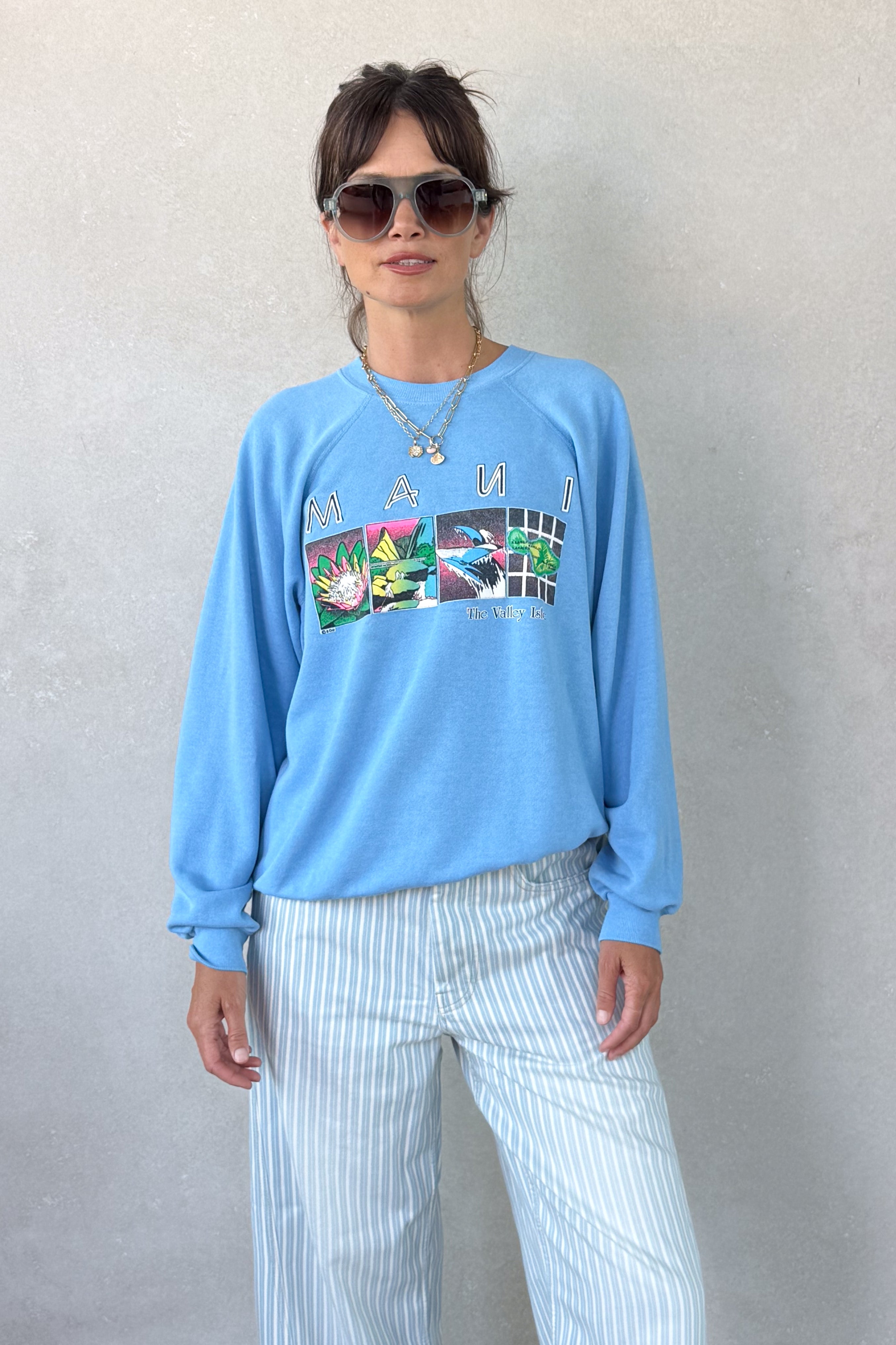 Tourist "Maui" Sweatshirt - Baby Blue S/M