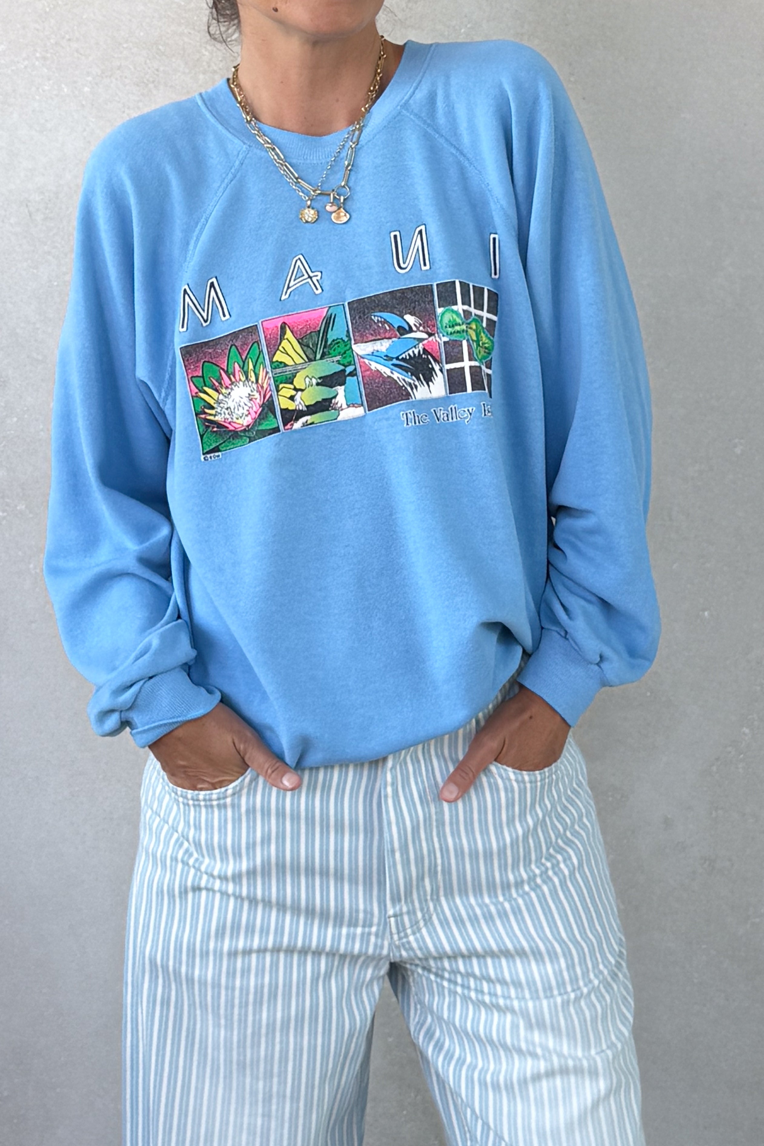Tourist "Maui" Sweatshirt - Baby Blue S/M