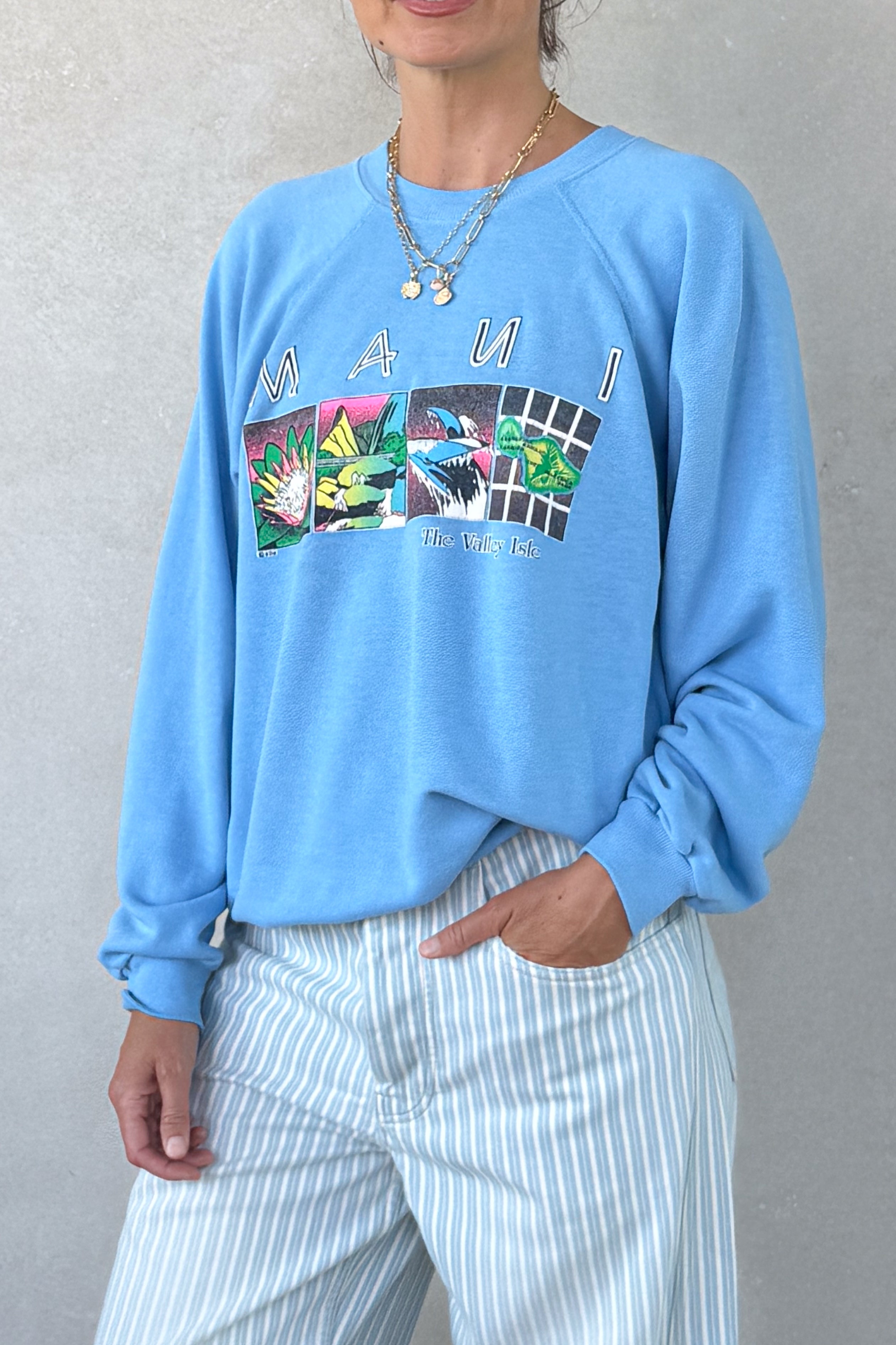 Tourist "Maui" Sweatshirt - Baby Blue S/M