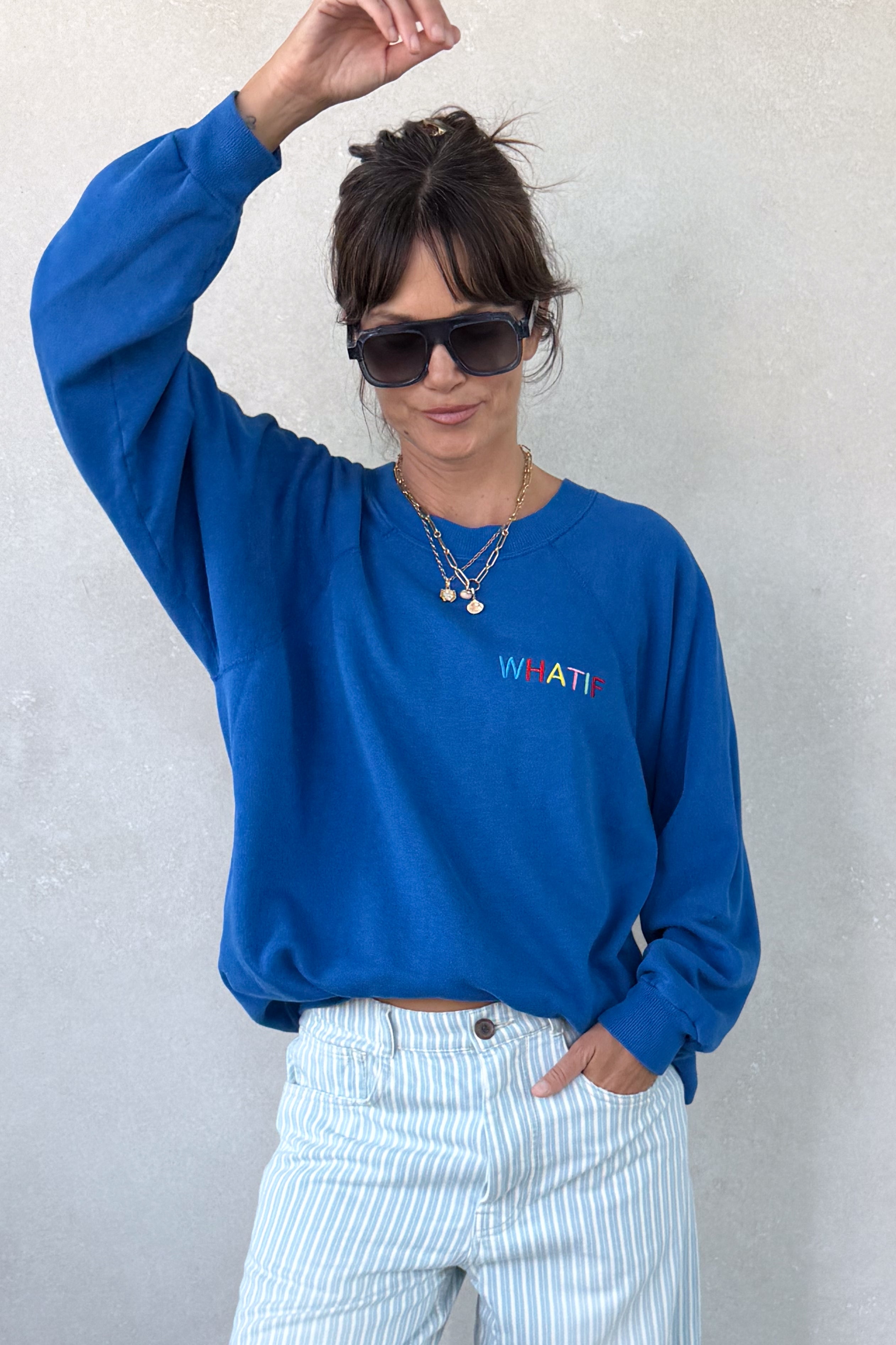 What If Sweatshirt - Blue M/L