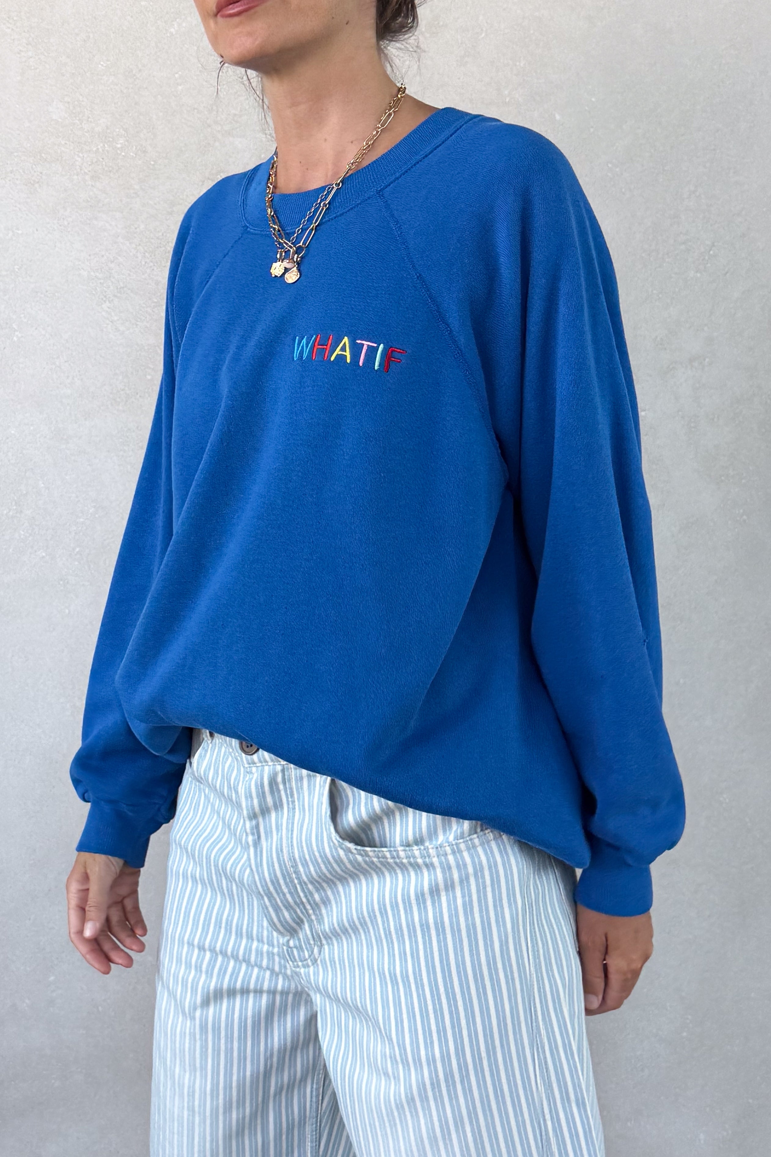 What If Sweatshirt - Blue M/L