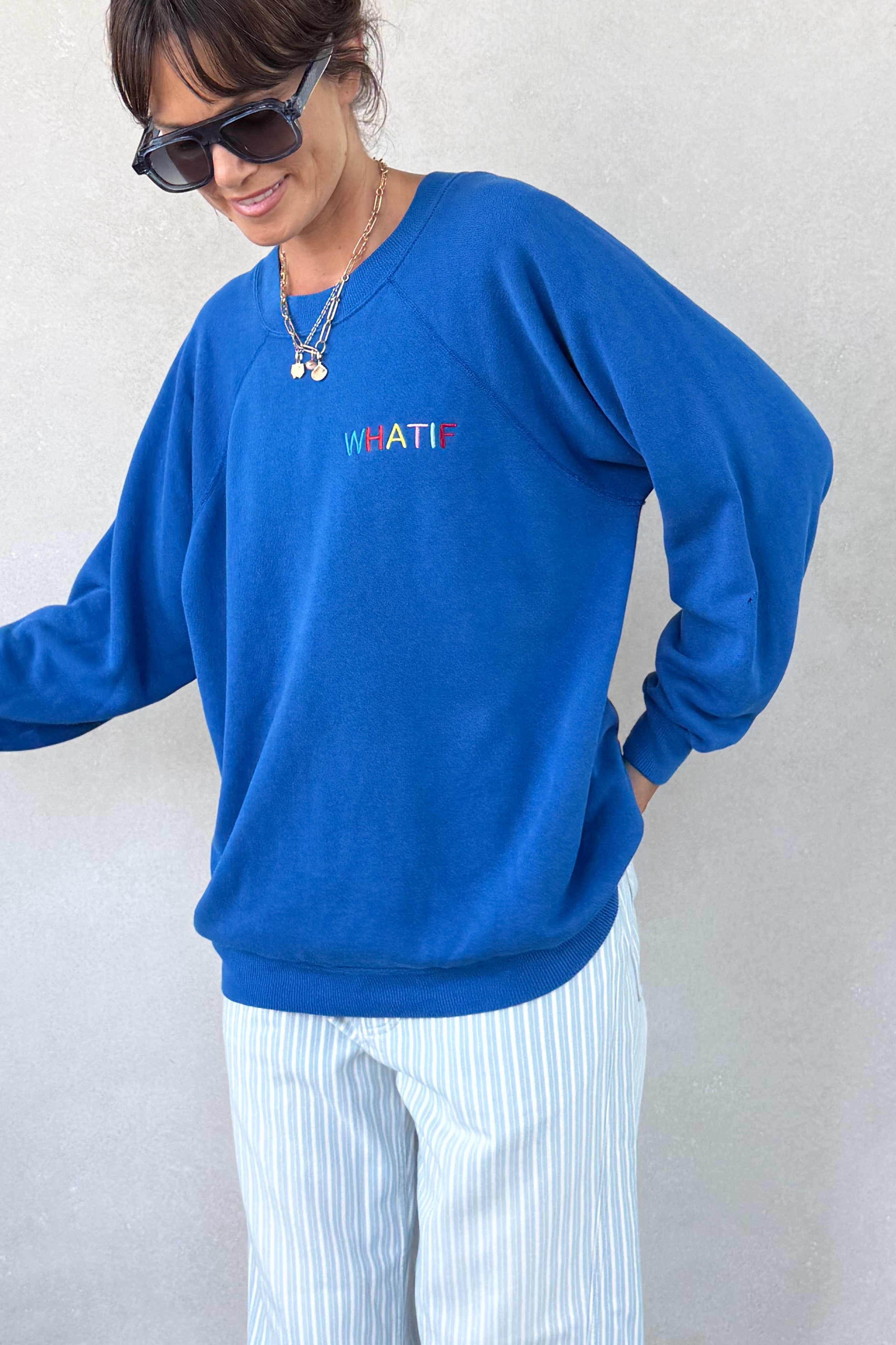 What If Sweatshirt - Blue M/L