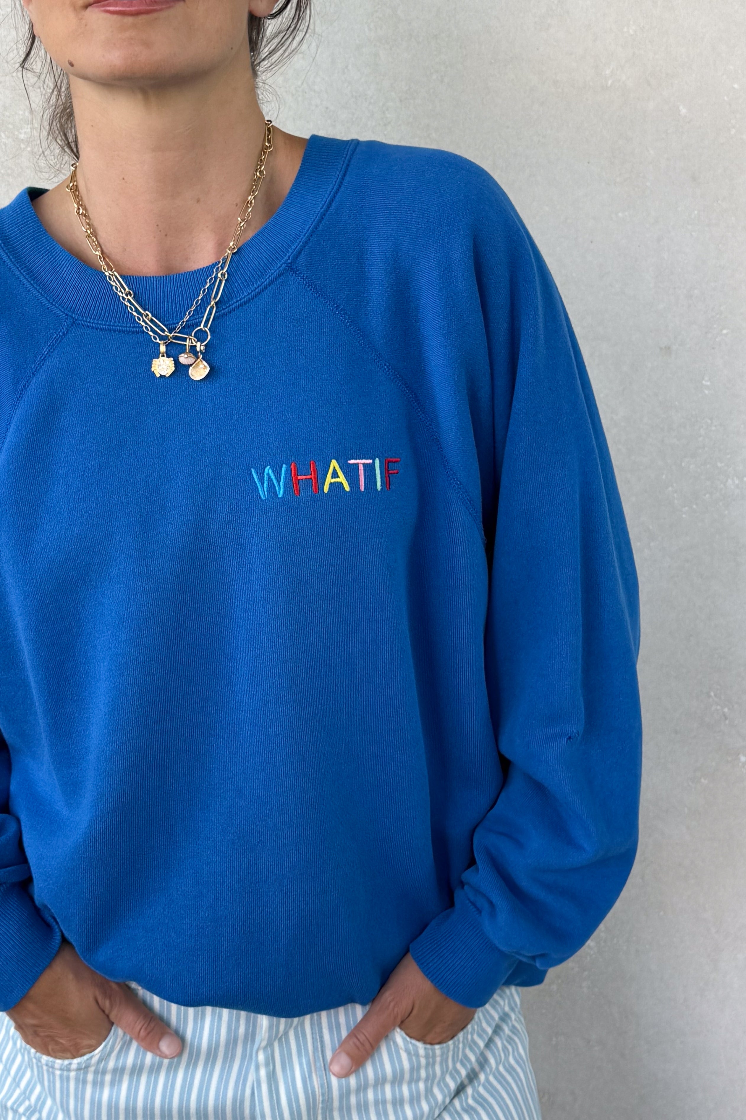 What If Sweatshirt - Blue M/L