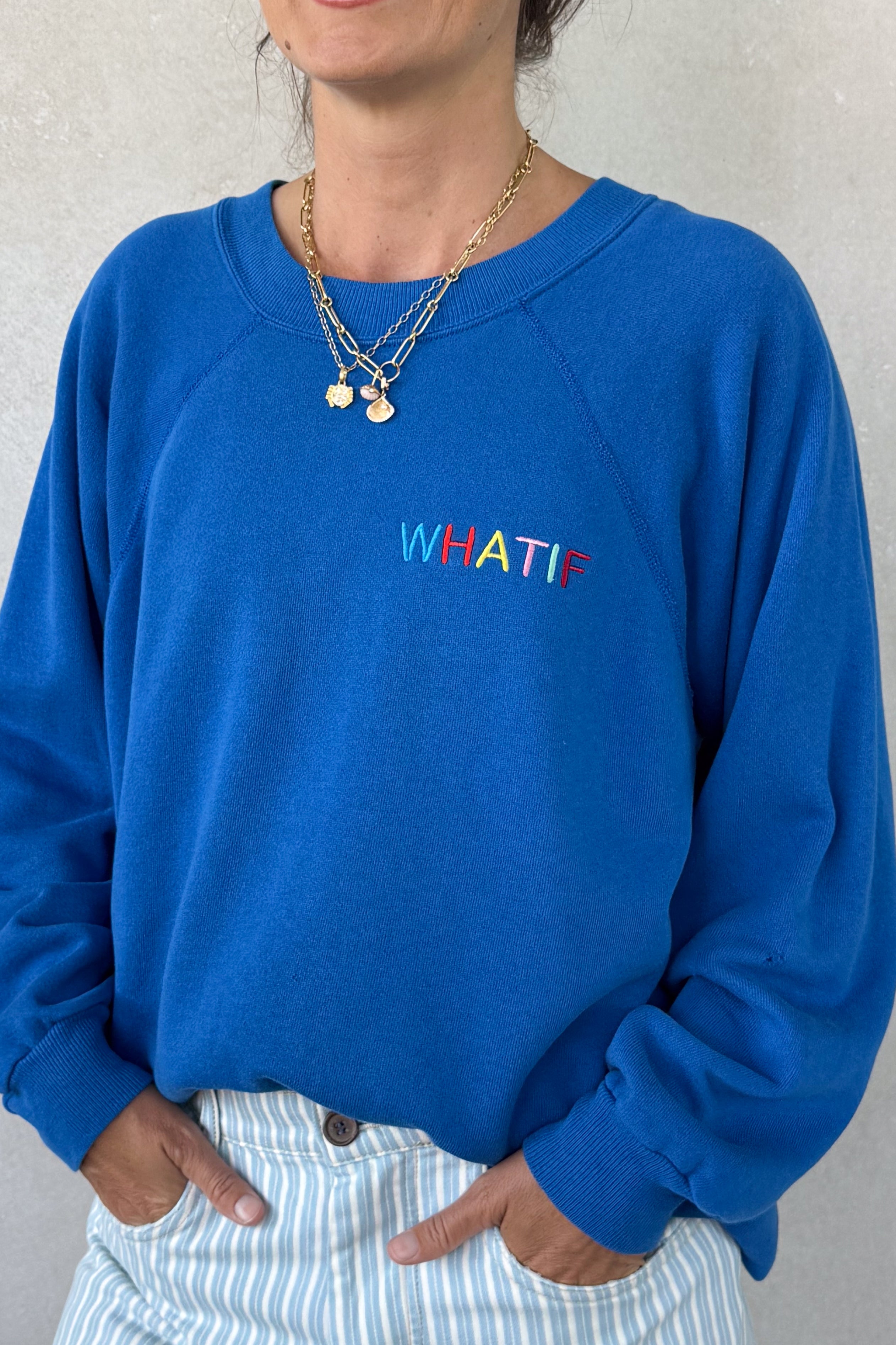 What If Sweatshirt - Blue M/L
