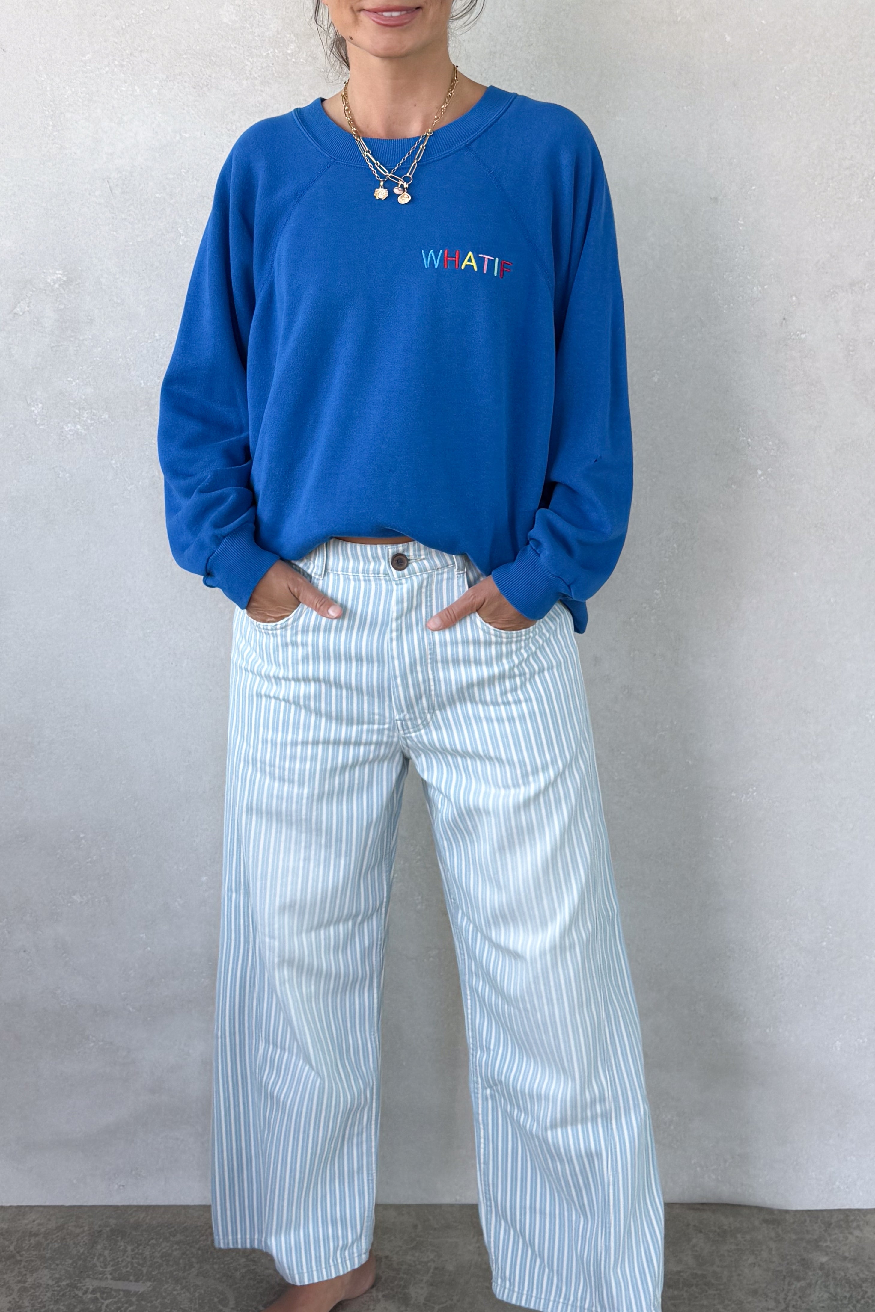 What If Sweatshirt - Blue M/L
