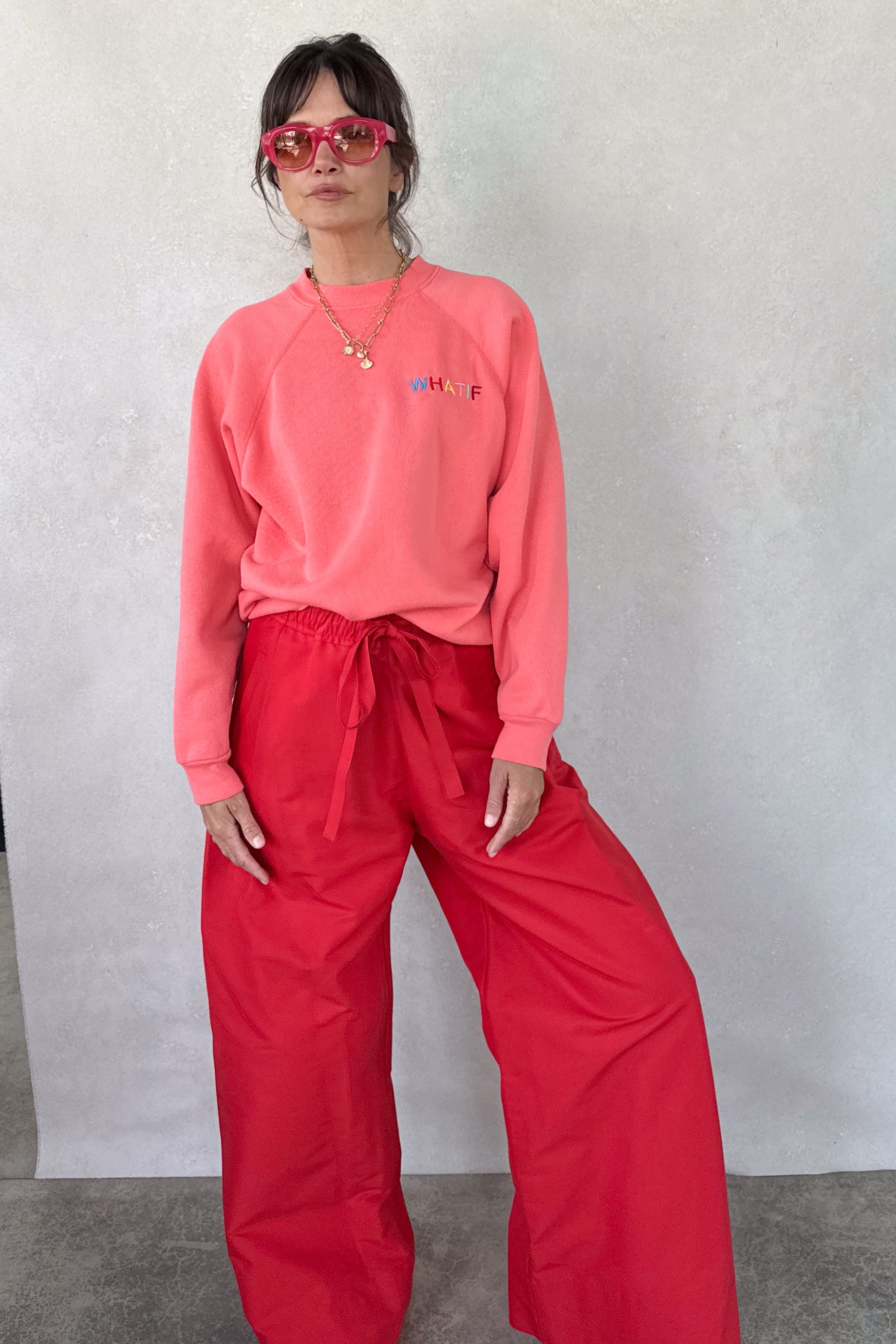 What If Sweatshirt - Coral S/M