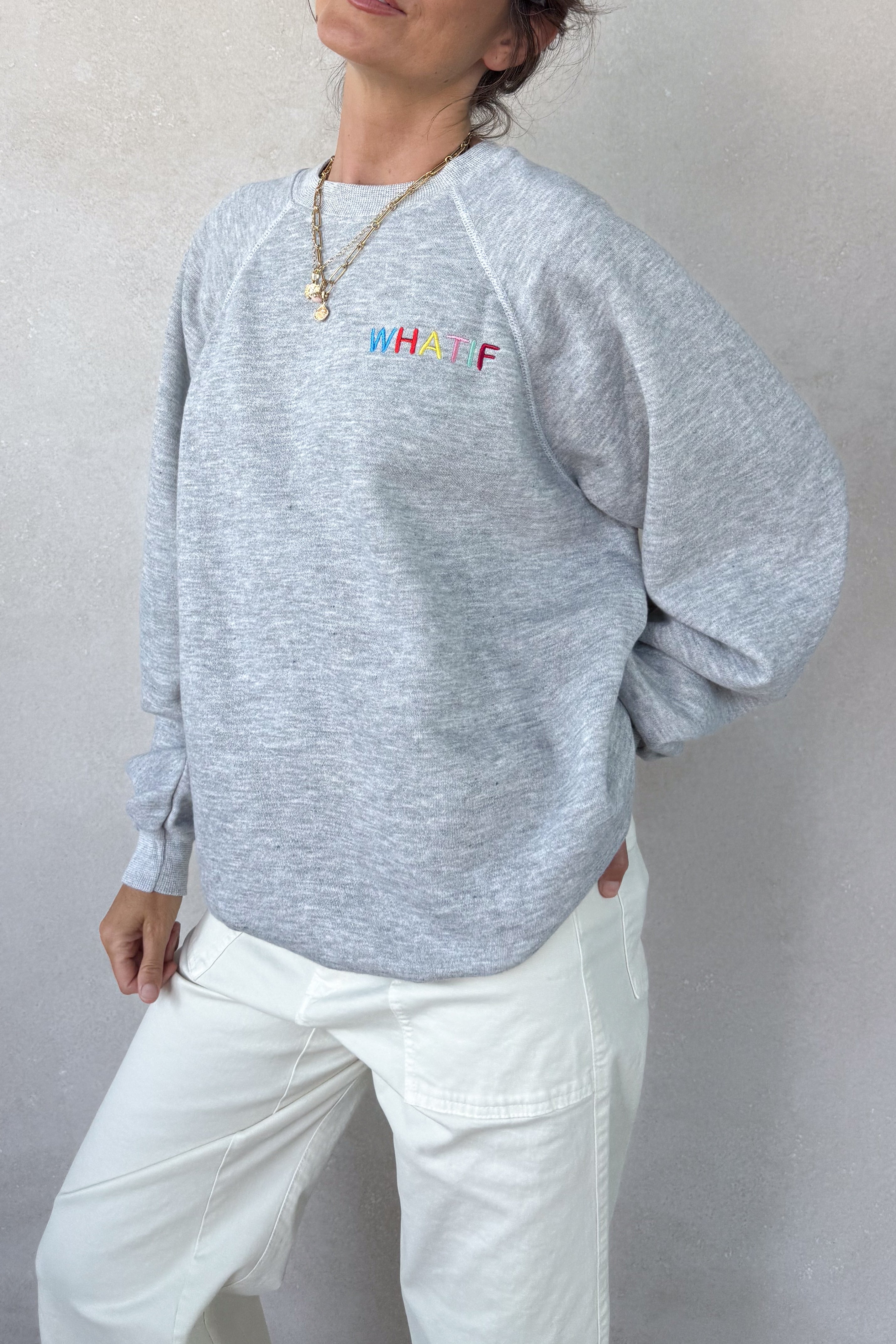 What If Sweatshirt - Heather Grey M/L
