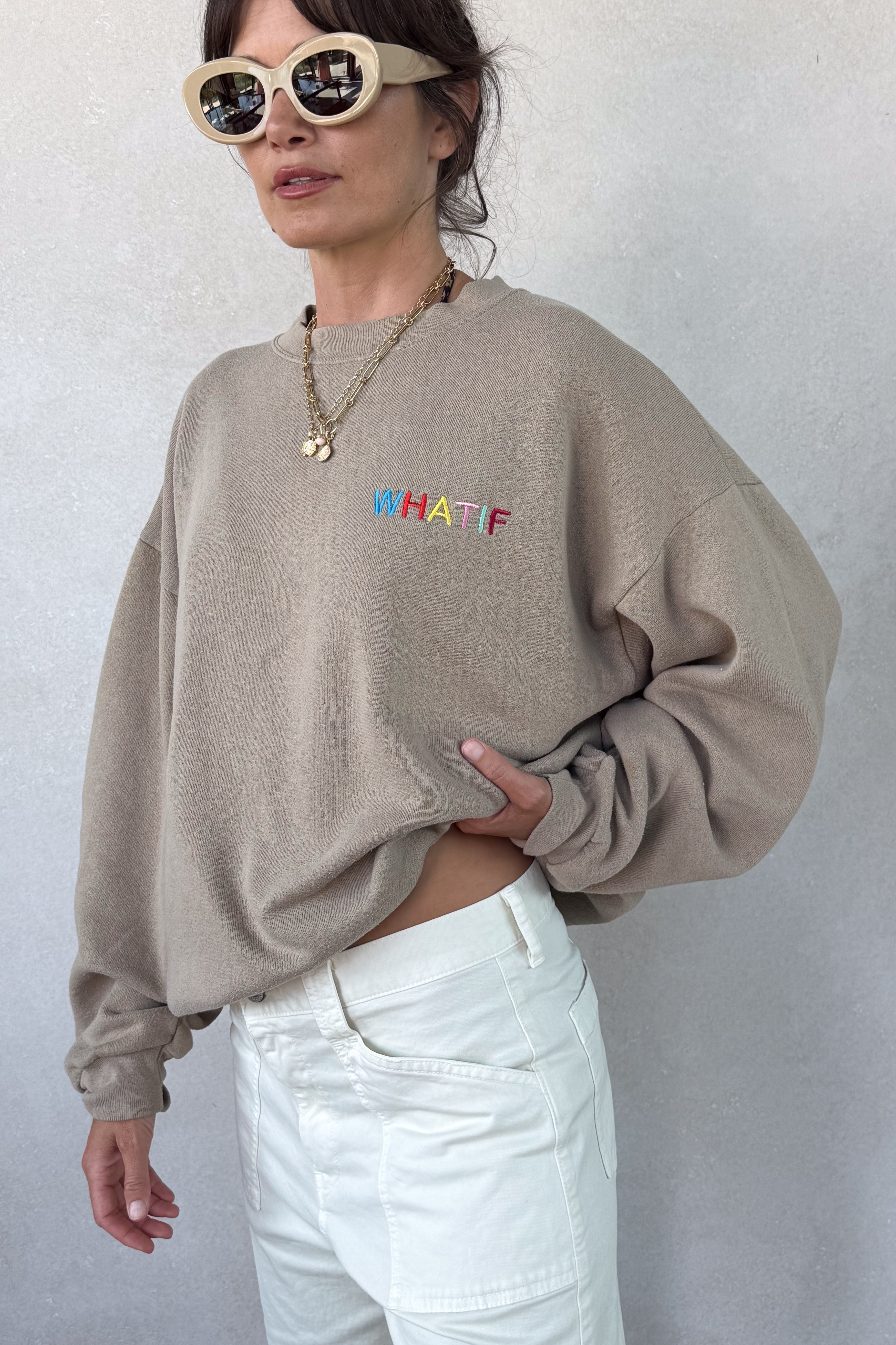 What If Sweatshirt - Khaki M/L
