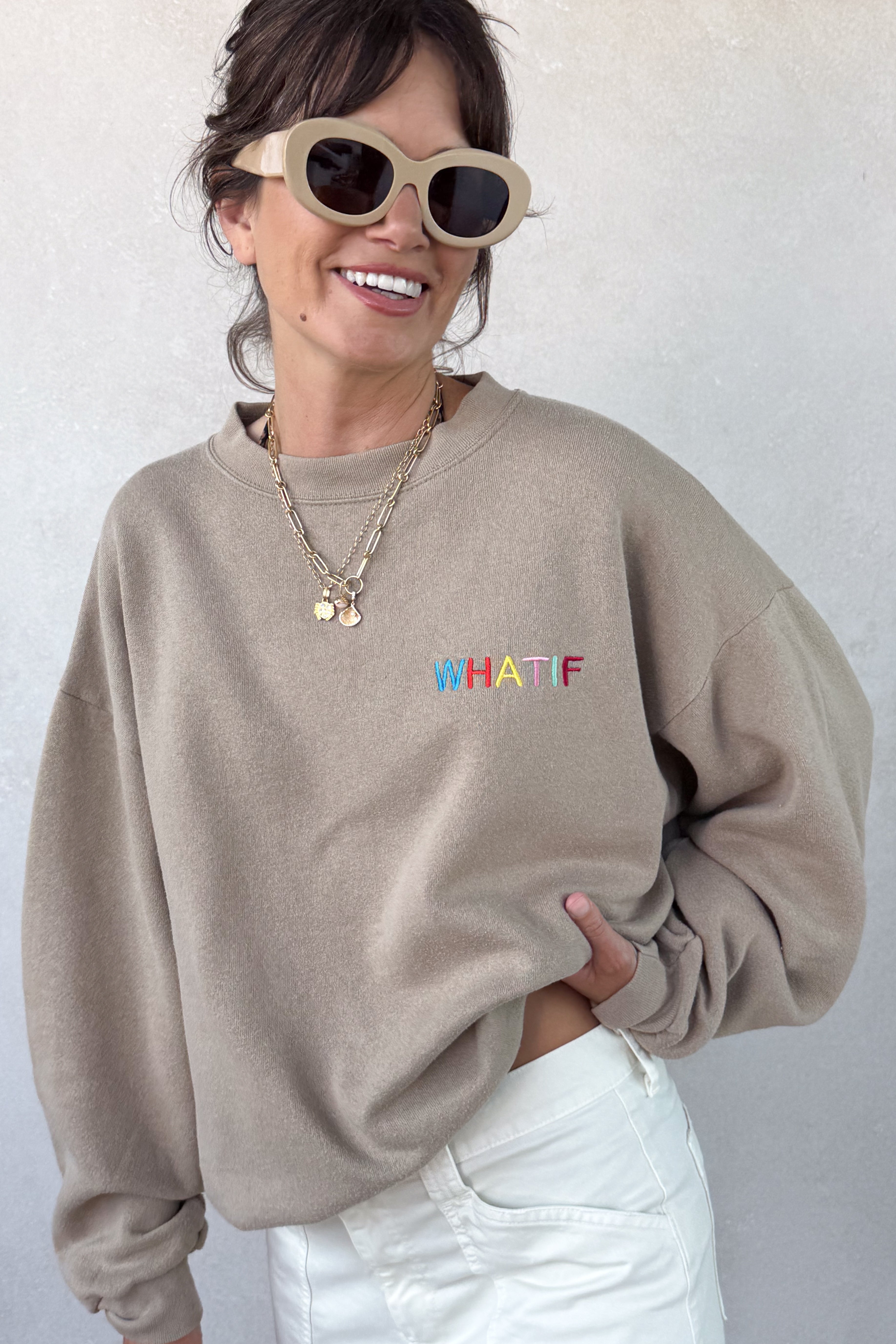 What If Sweatshirt - Khaki M/L