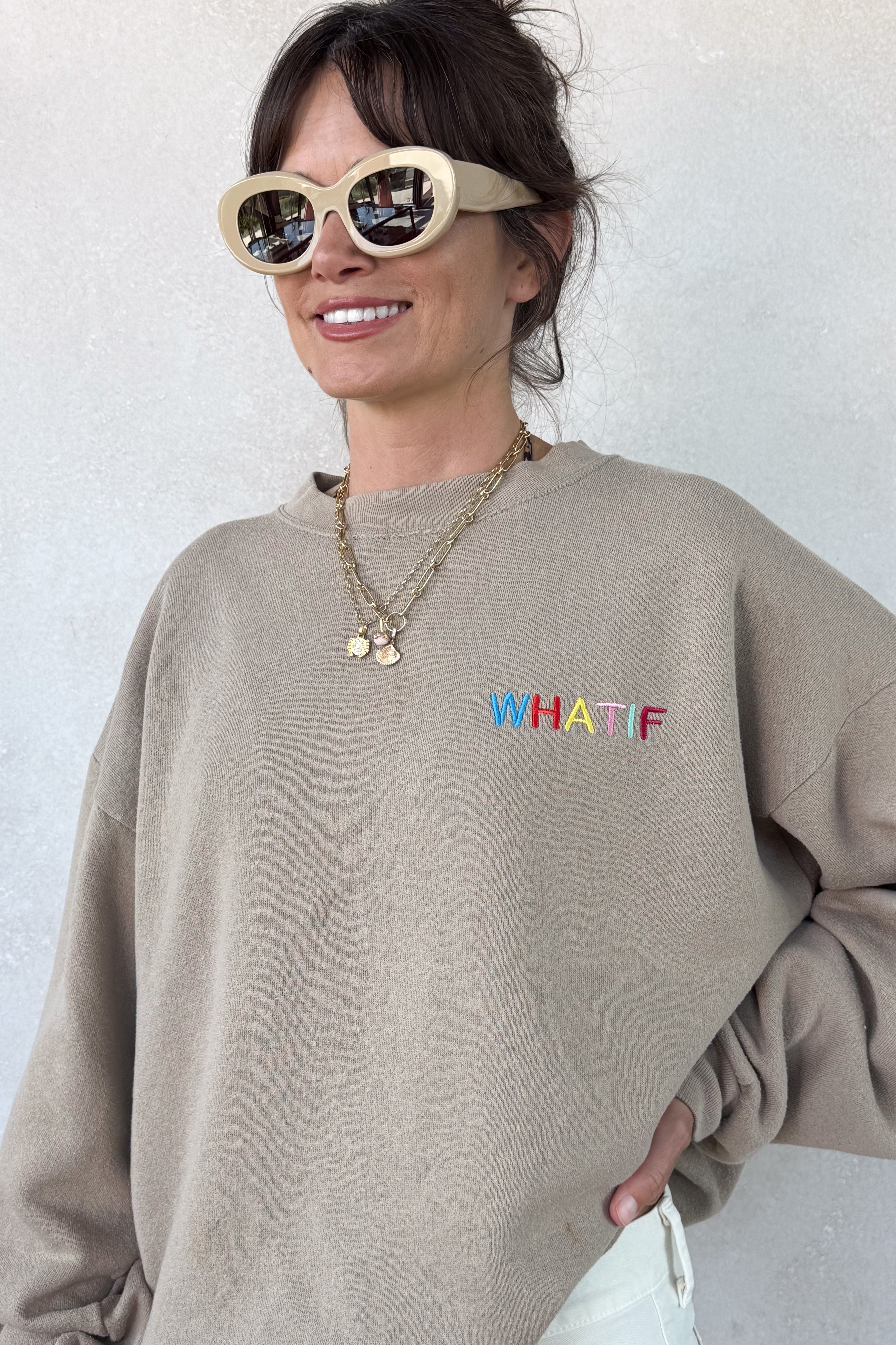 What If Sweatshirt - Khaki M/L
