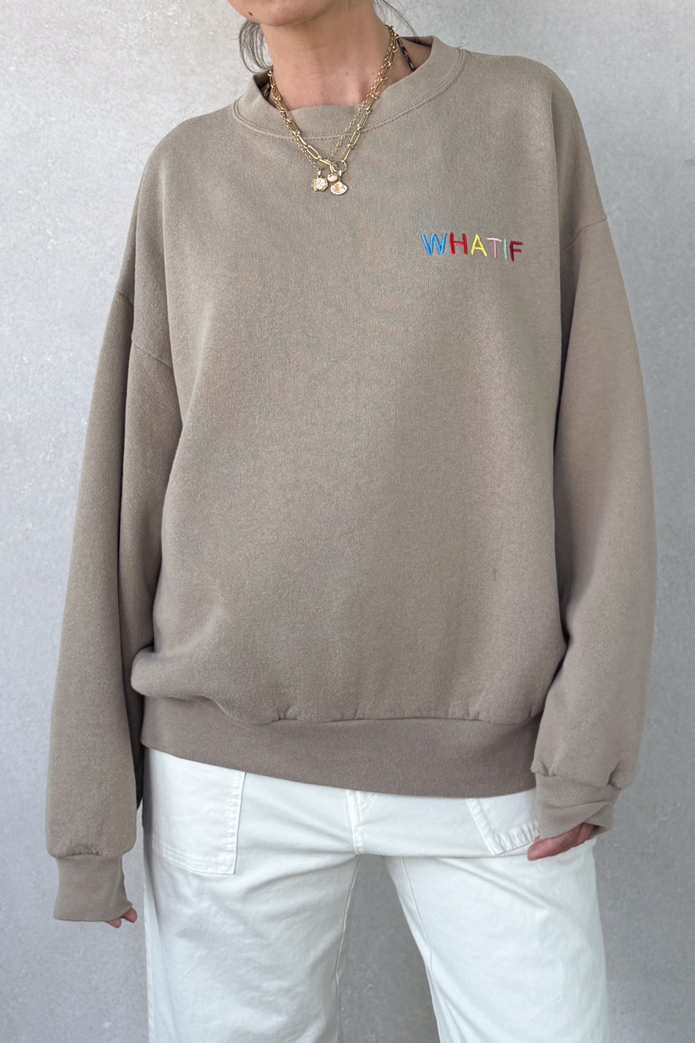 What If Sweatshirt - Khaki M/L