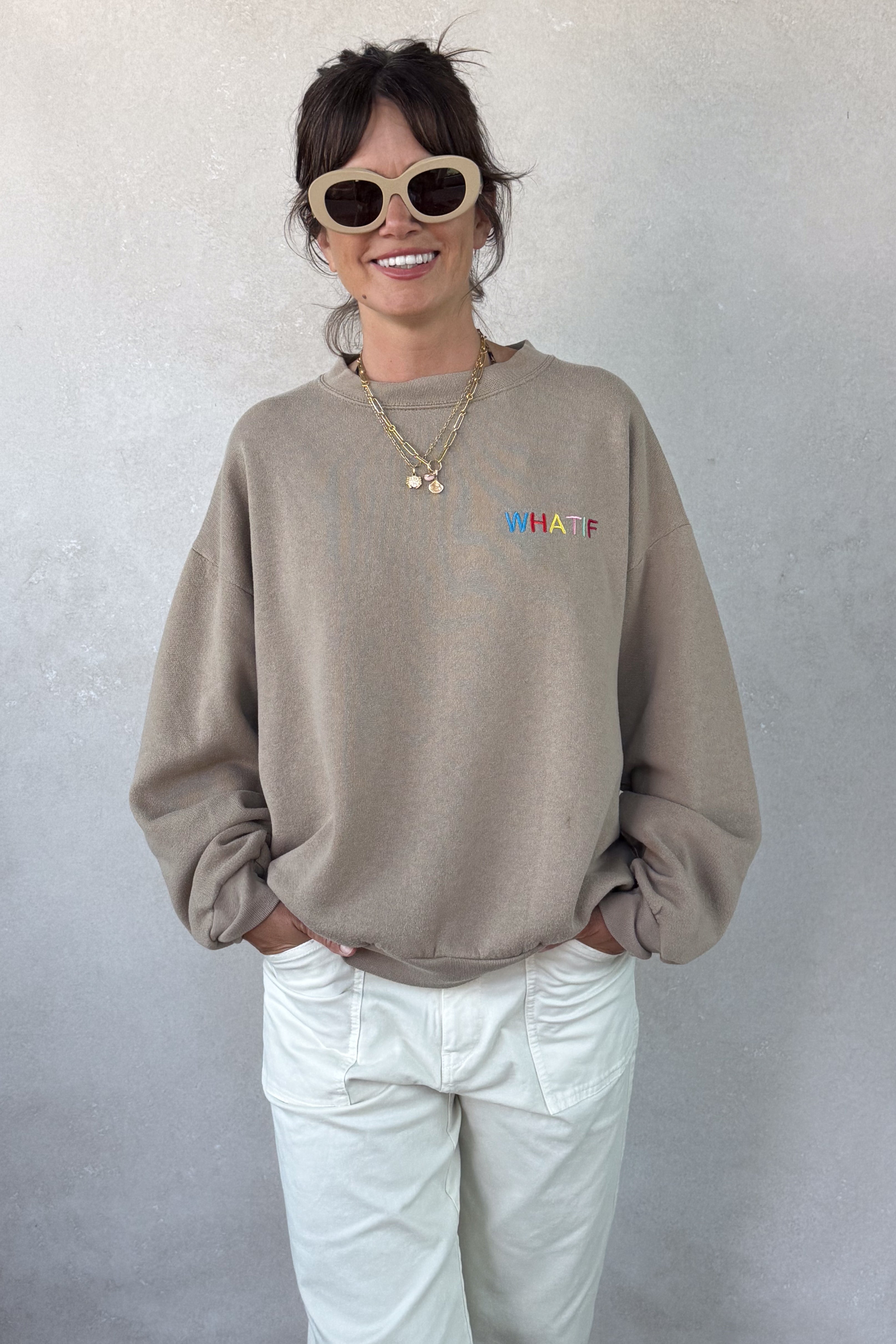 What If Sweatshirt - Khaki M/L