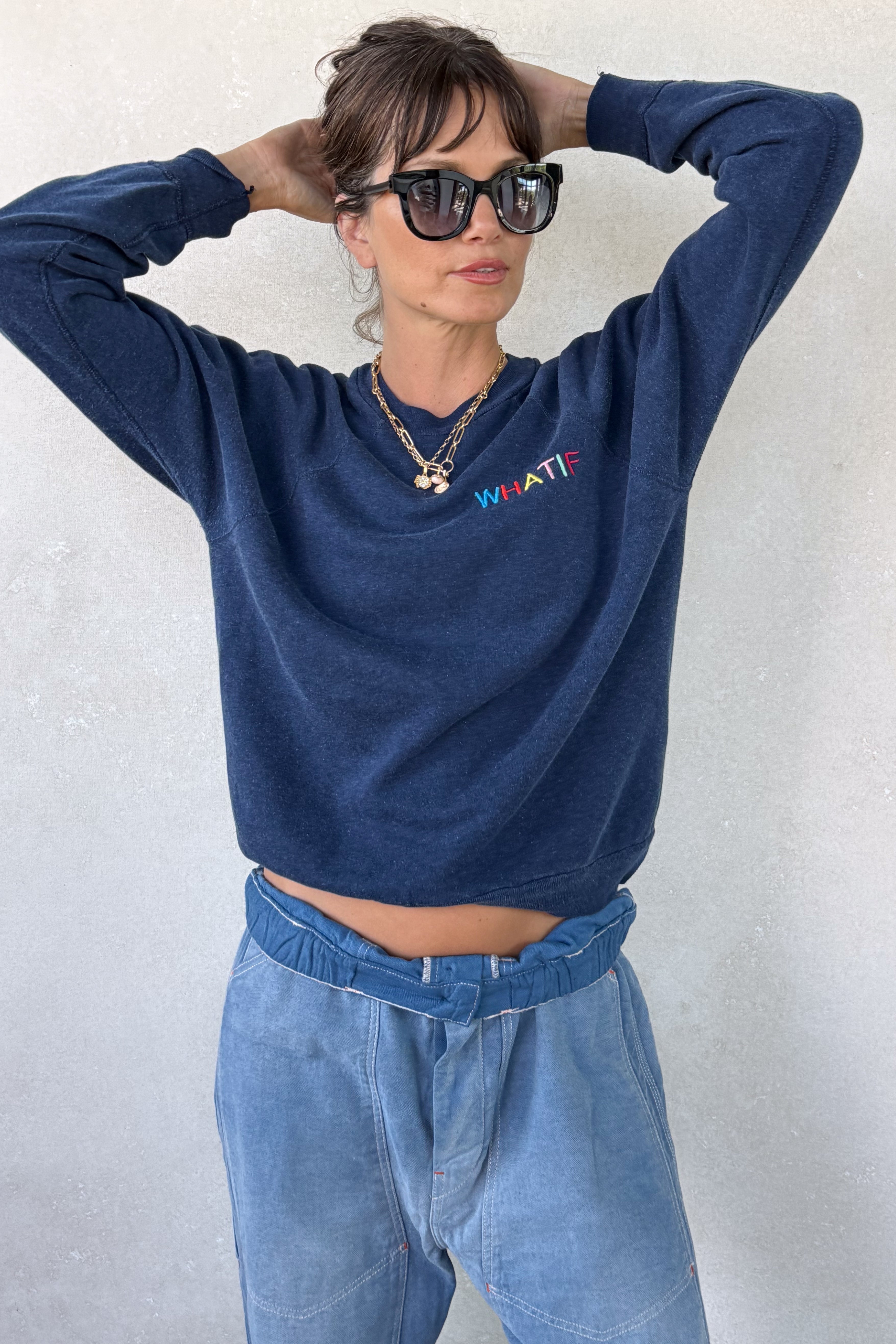 What If Sweatshirt - Navy XS/S