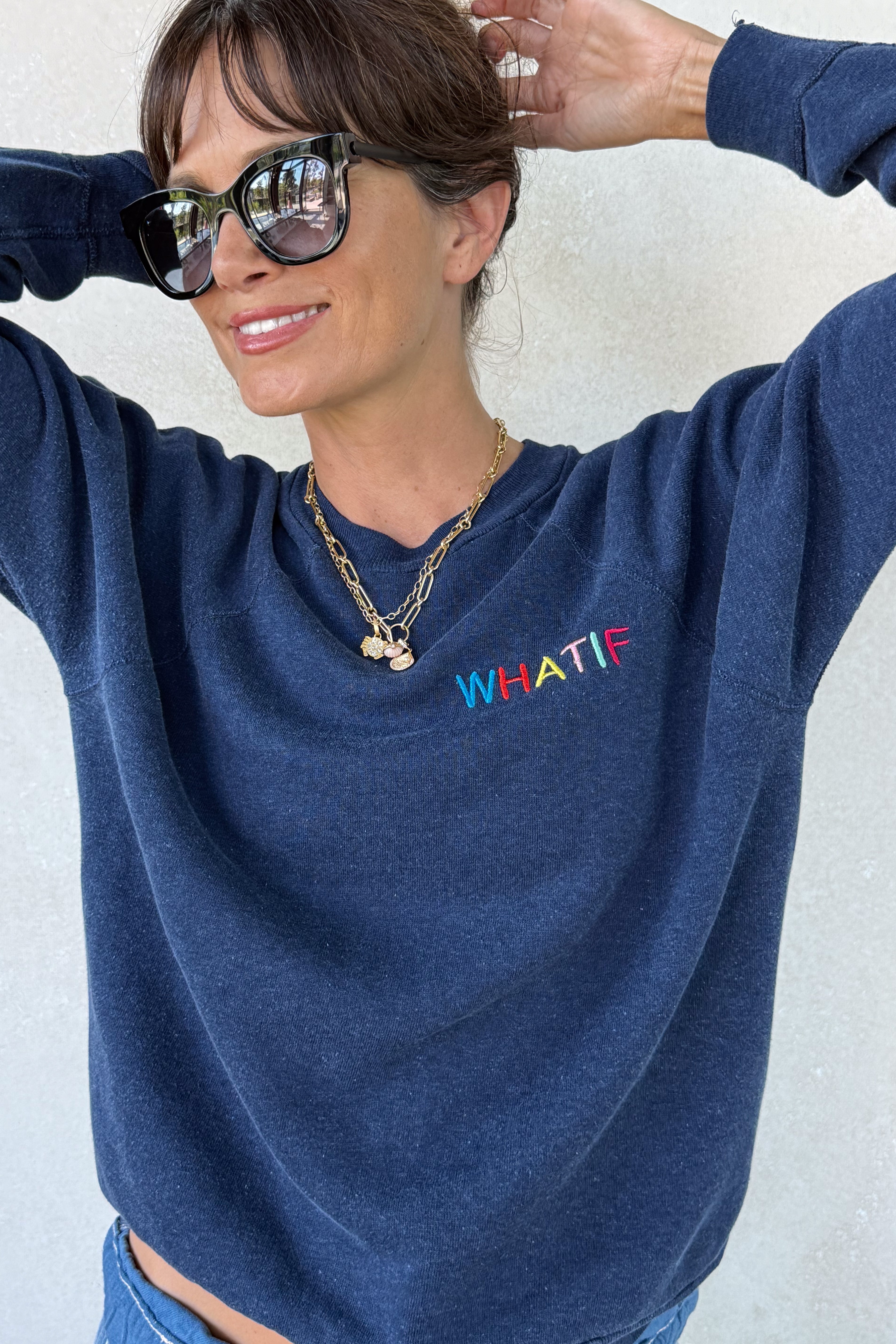 What If Sweatshirt - Navy XS/S