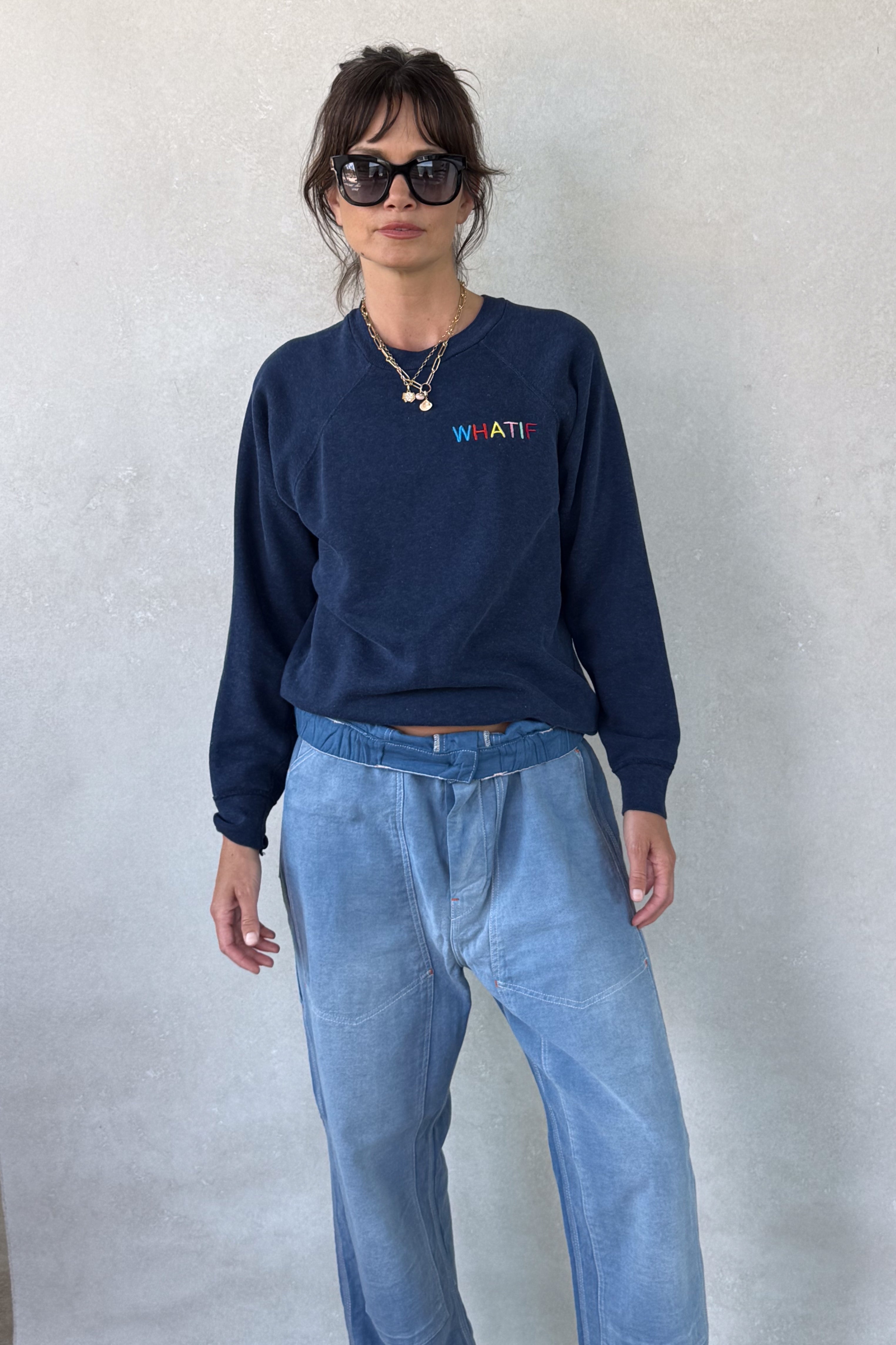 What If Sweatshirt - Navy XS/S